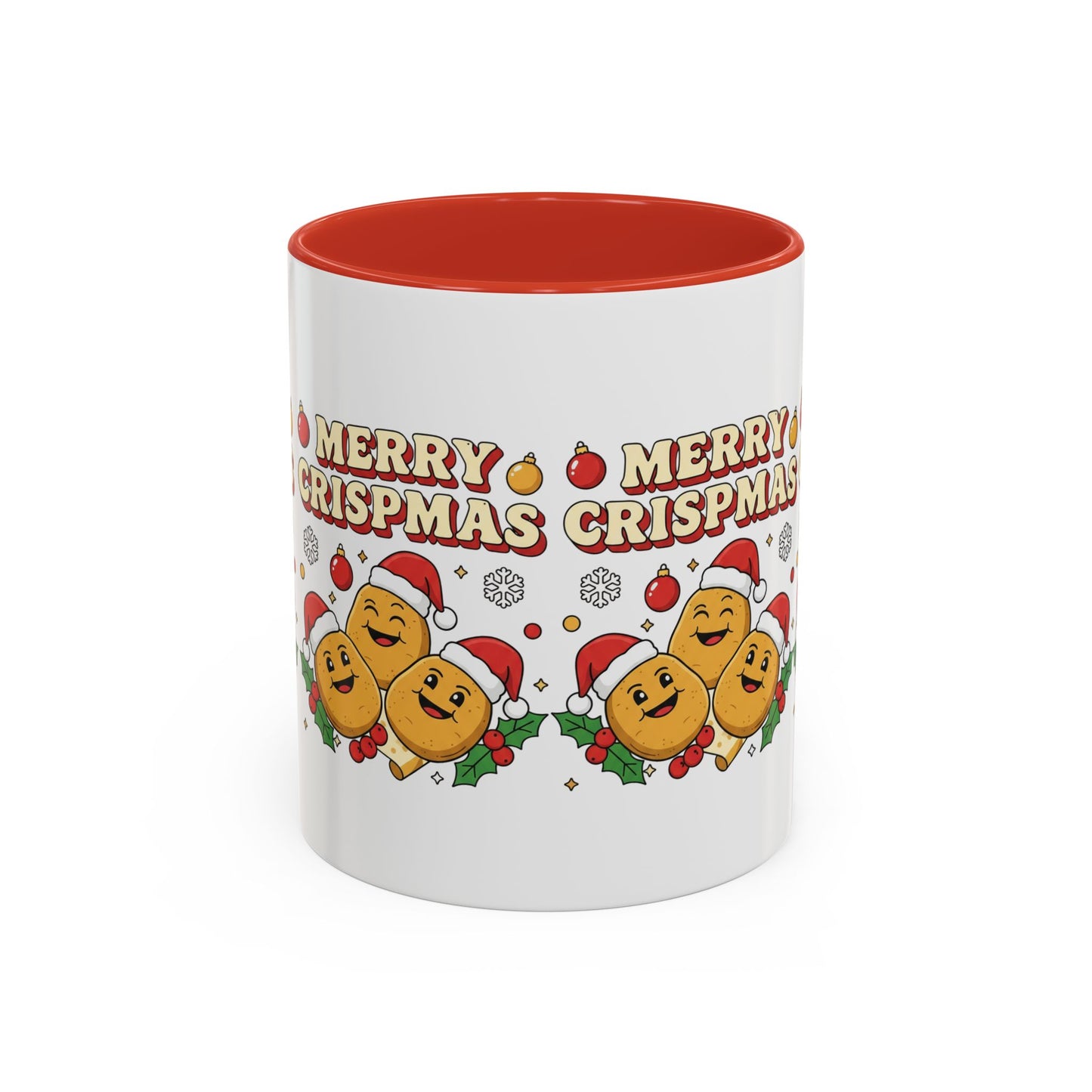 Merry Crispmas Christmas Accent Mug – Funny Festive Mug