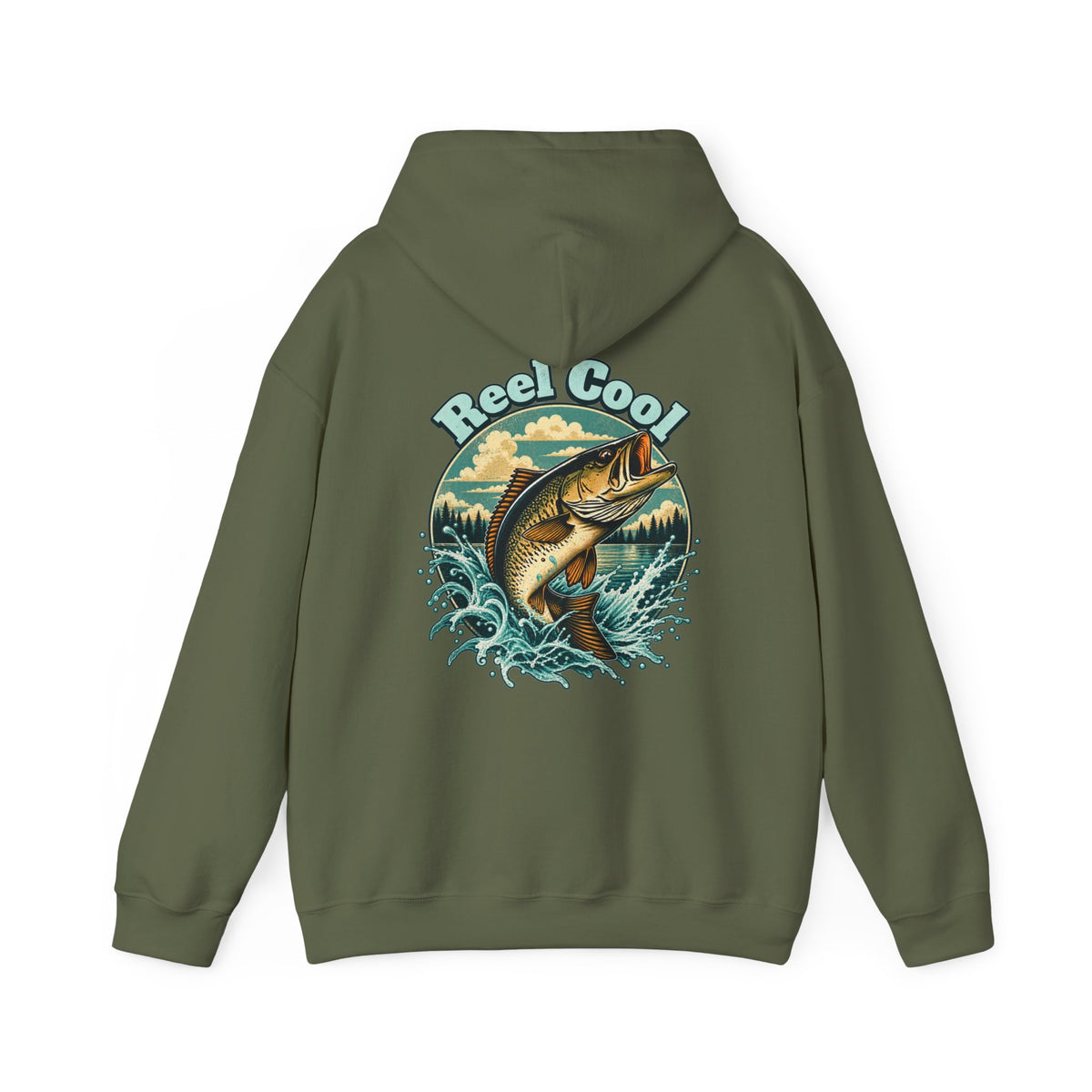 Reel Cool Back Print Hoodie – Retro Fishing Hoodie