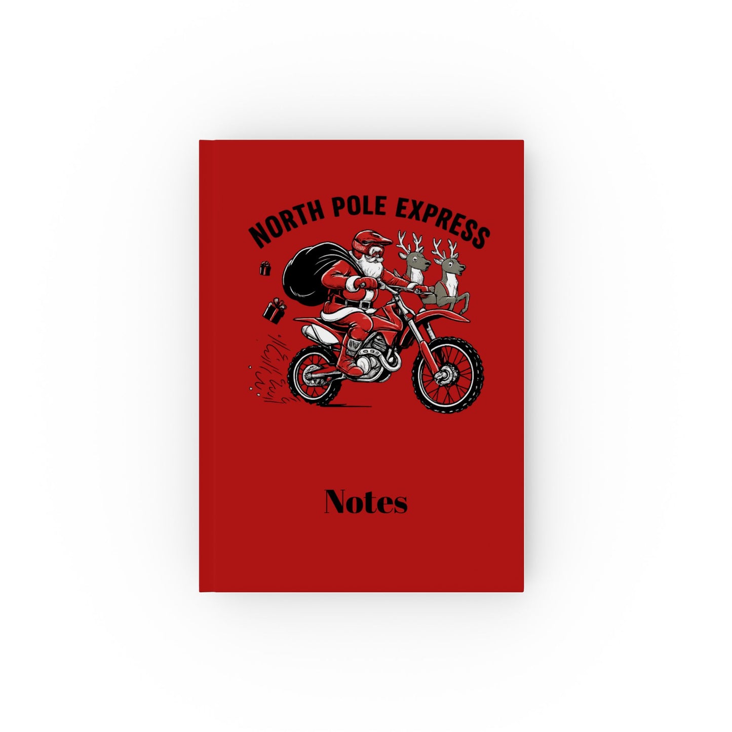 North Pole Express Motocross Christmas Notebook
