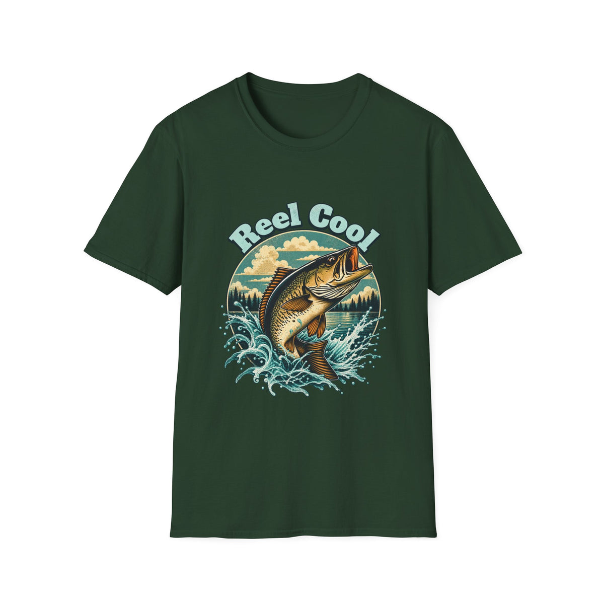 T-shirt de pêche « Reel Cool » – T-shirt graphique rétro pour pêcheur