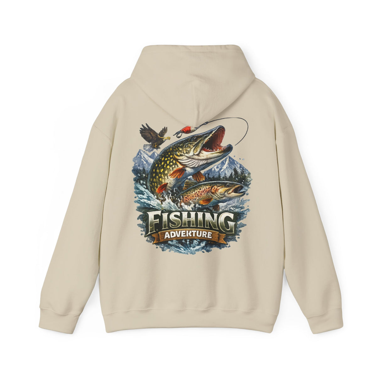 Fishing Adventure Back Print Hoodie – Angler Graphic Hoodie