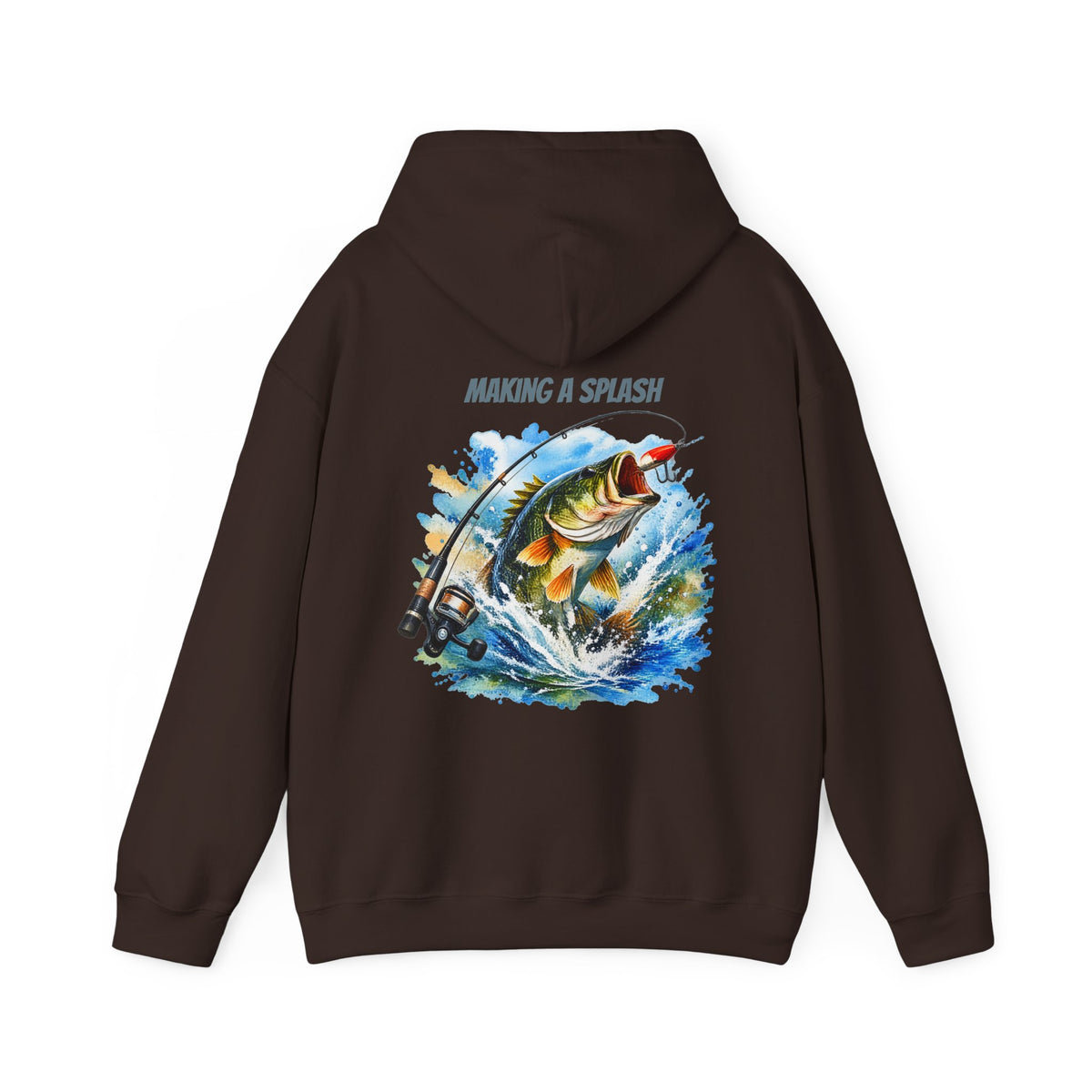 Making a Splash Back Print Hoodie – Fishing Graphic Hoodie