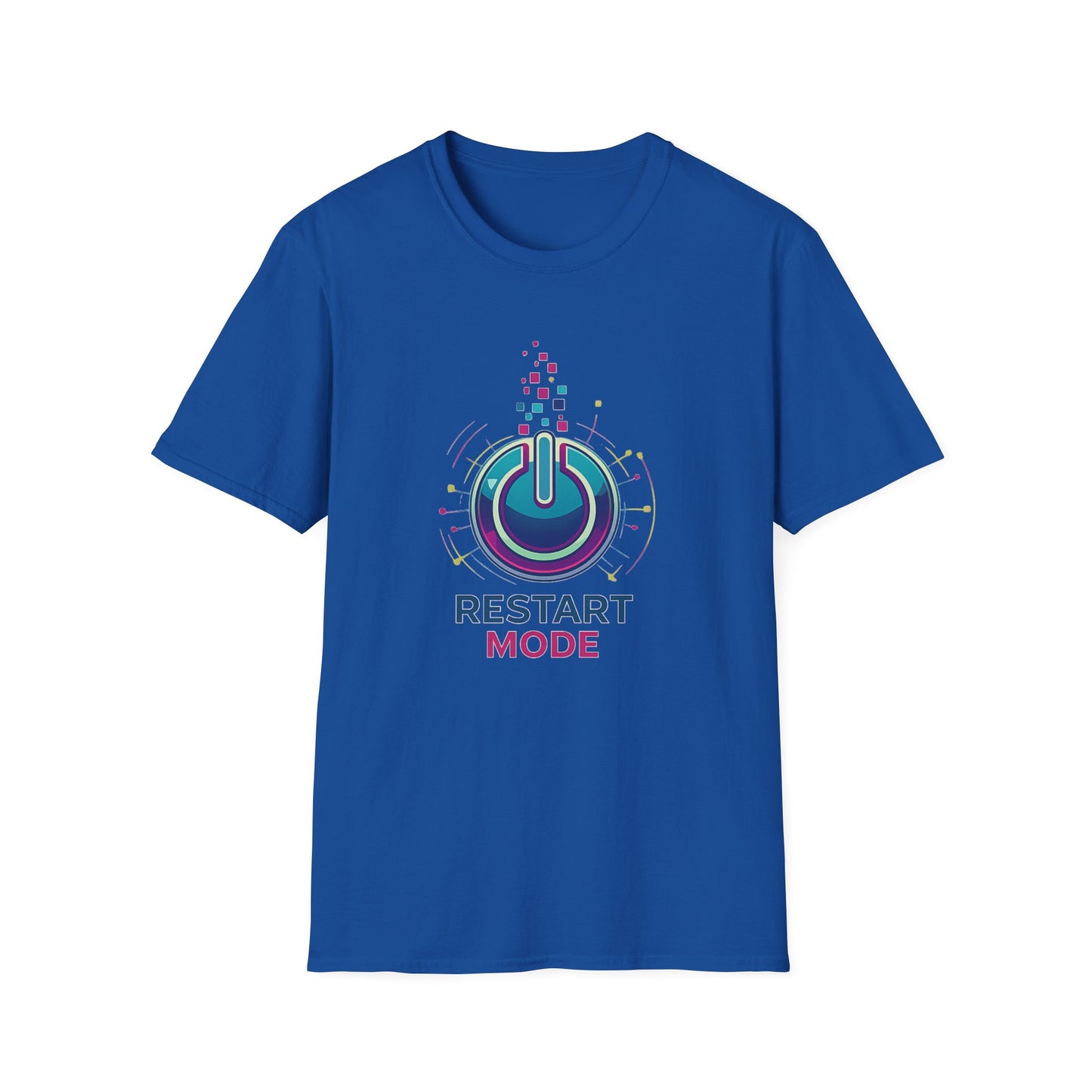 Neustart Modus T-Shirt Power Button Grafik-T-Shirt