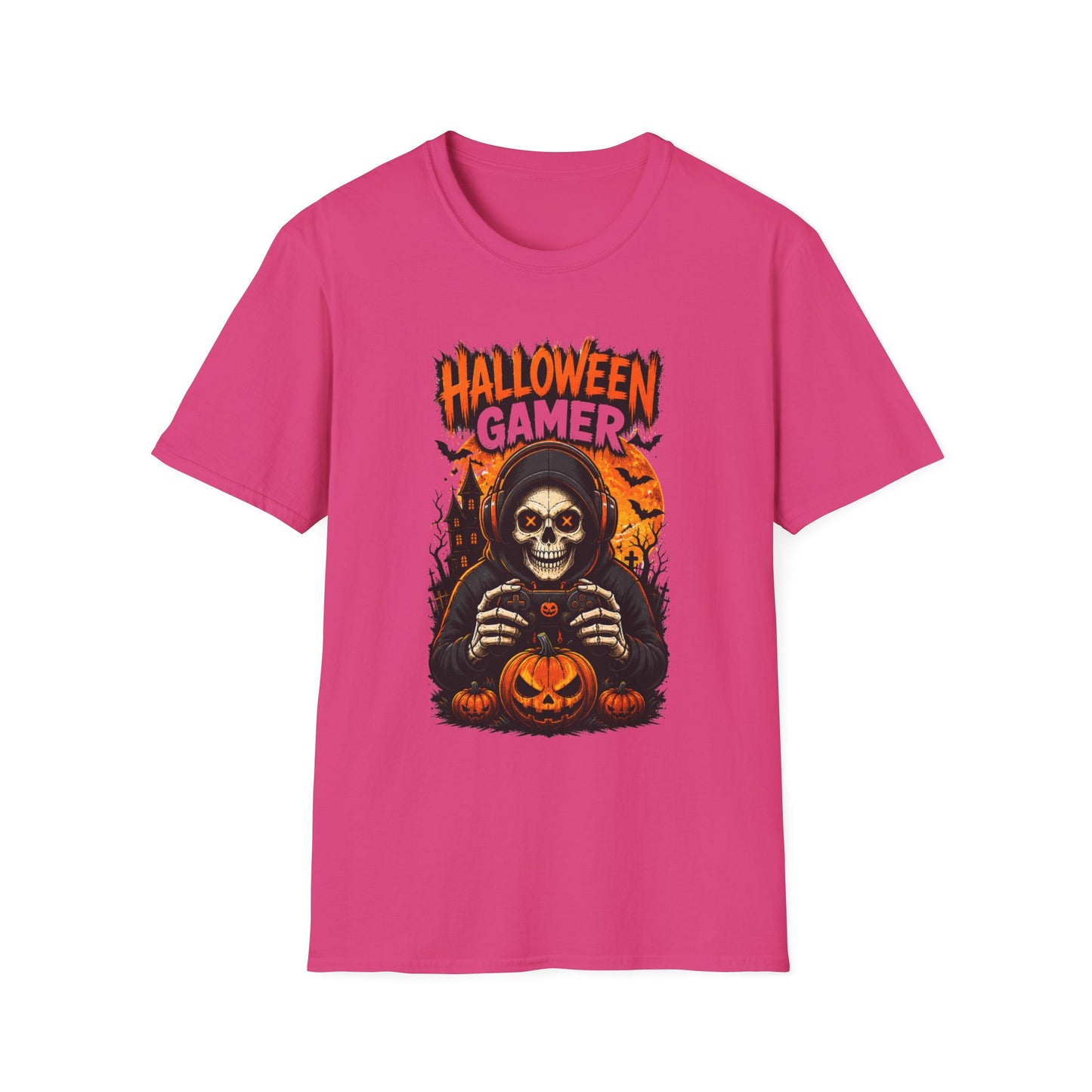 Halloween Gamer T-Shirt – Skull Gaming Halloween Tee