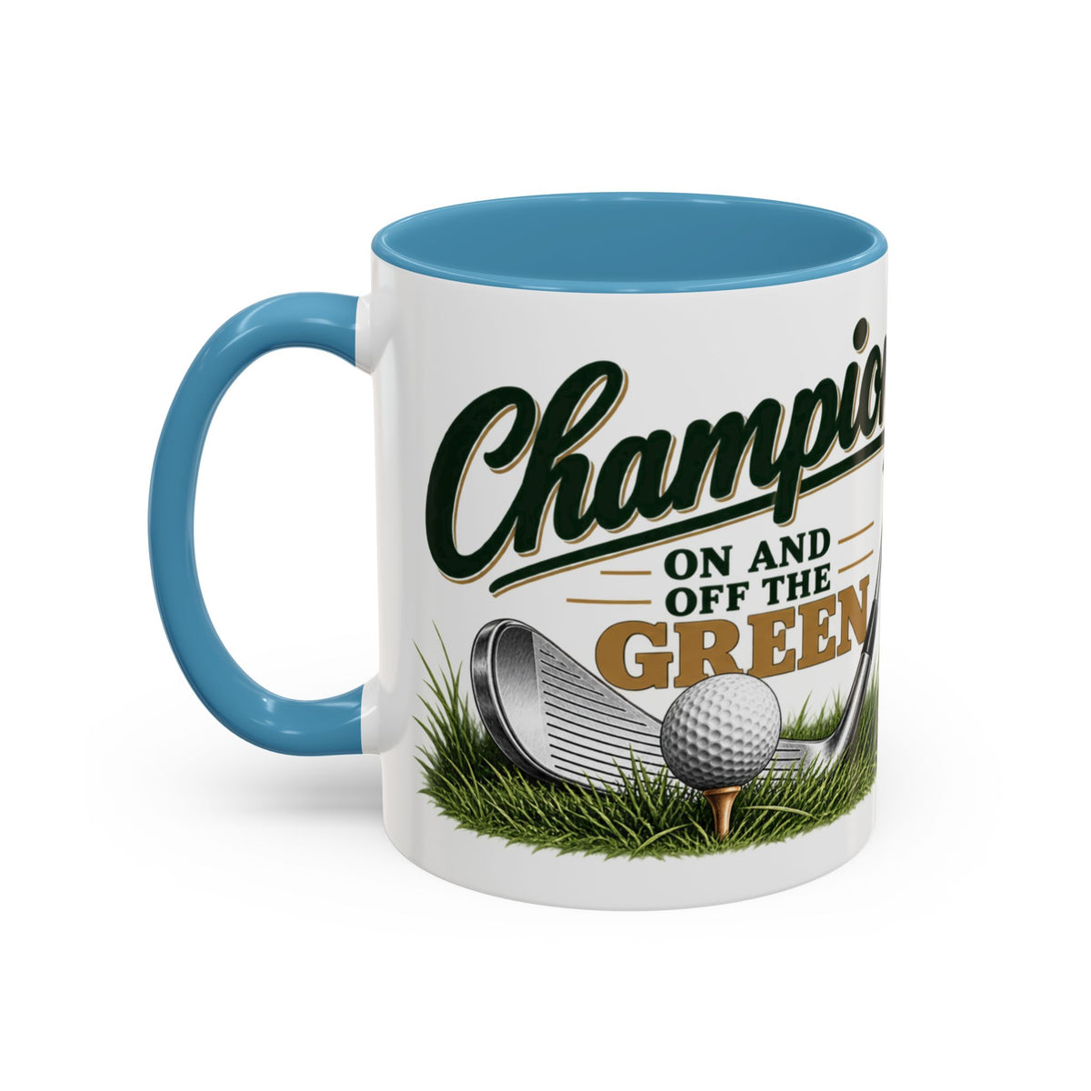 Golf Champion Accent Mug – Wraparound Golfer Design