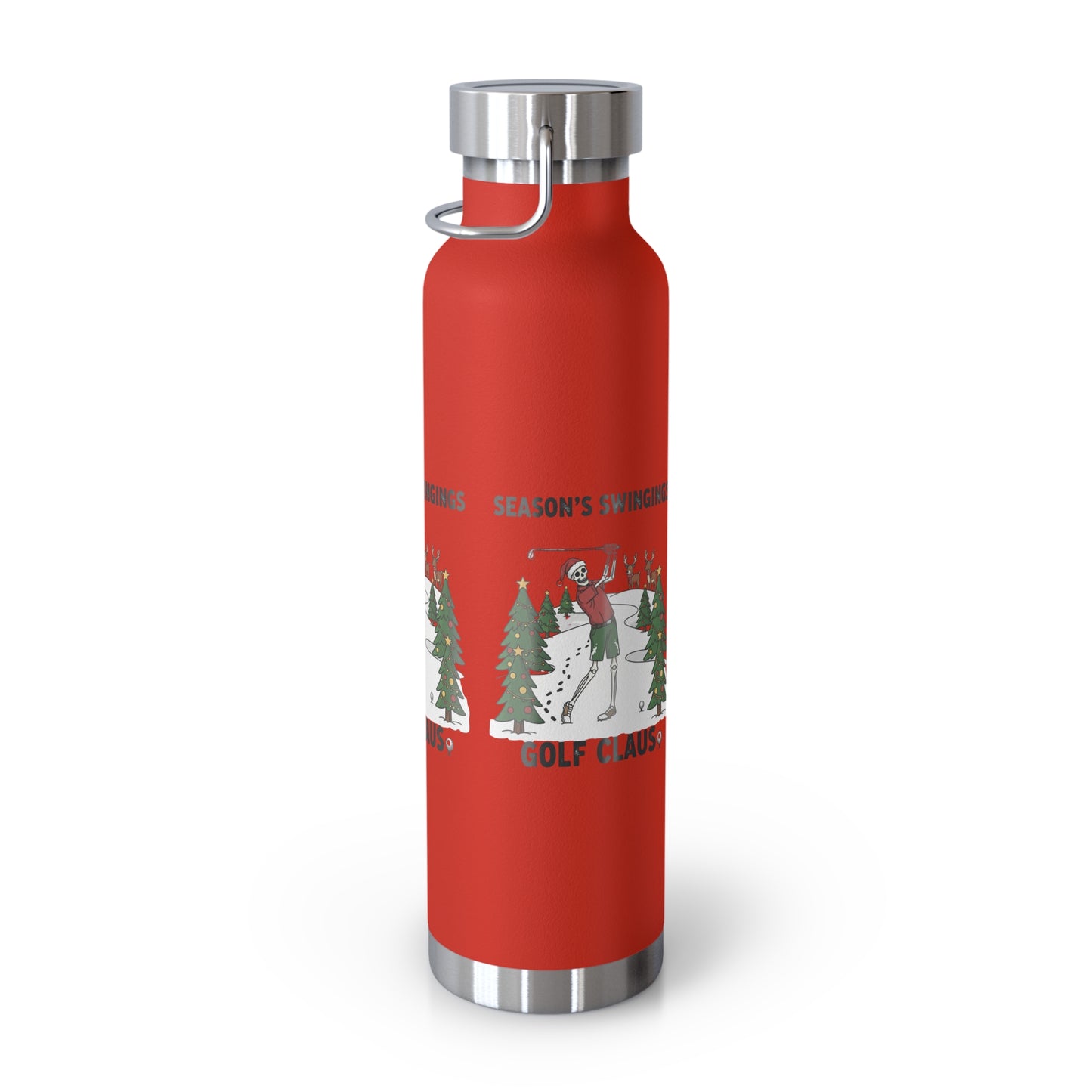 Golf Claus Insulated Flask – Season’s Swingings Christmas Golf Bottle