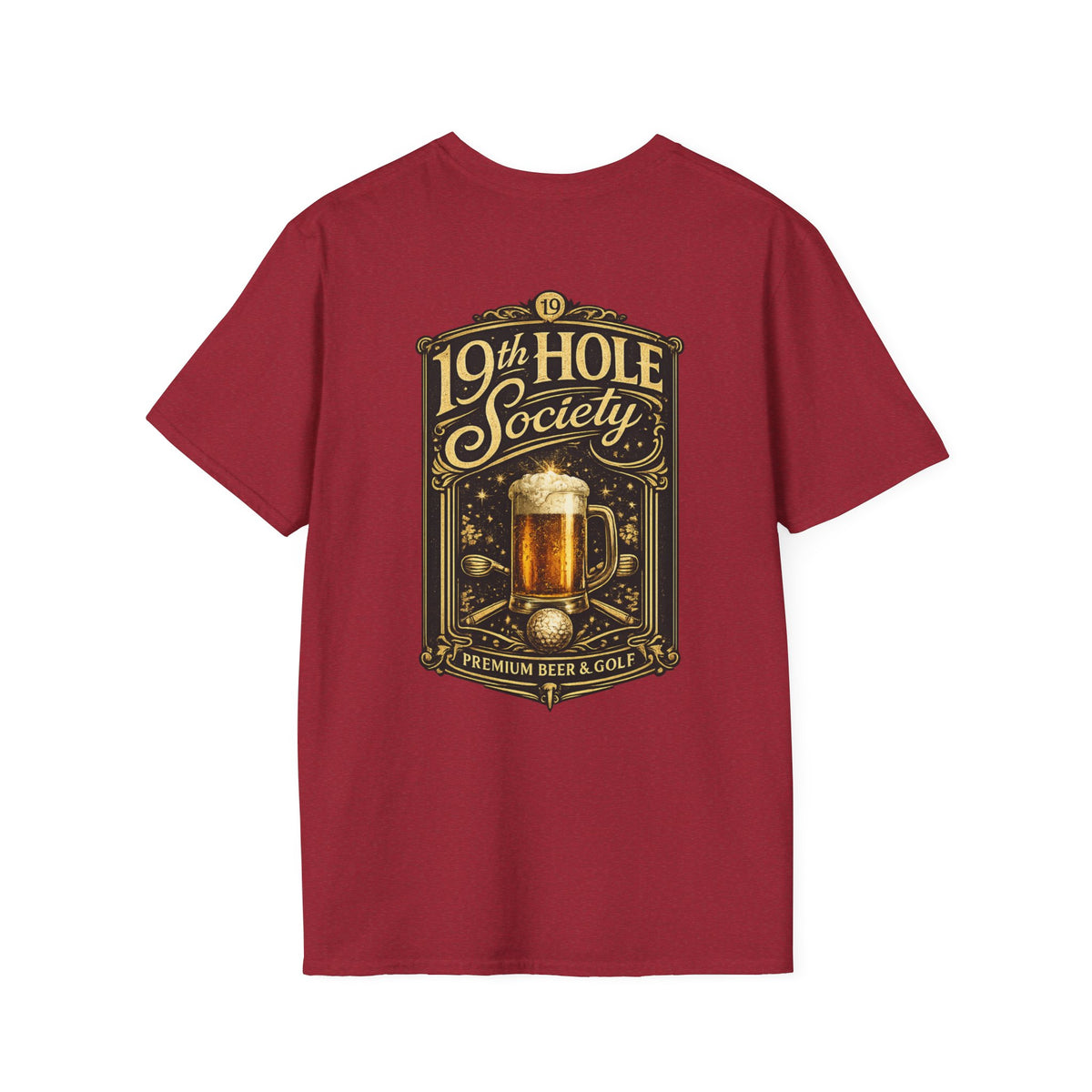 19th Hole Society Premium Beer & Golf  T-Shirt