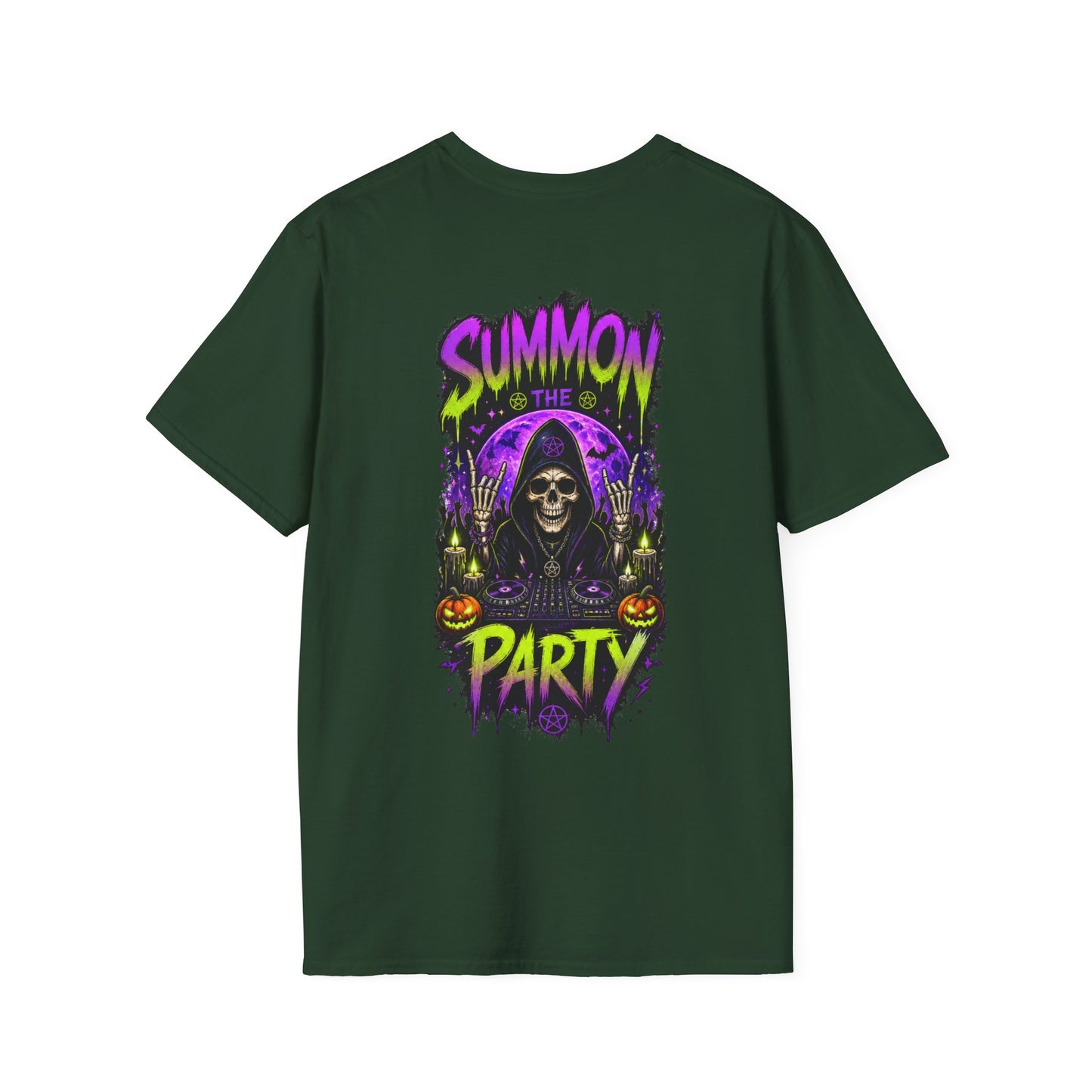 Summon The Party Halloween Unisex T-Shirt – Front & Back Print