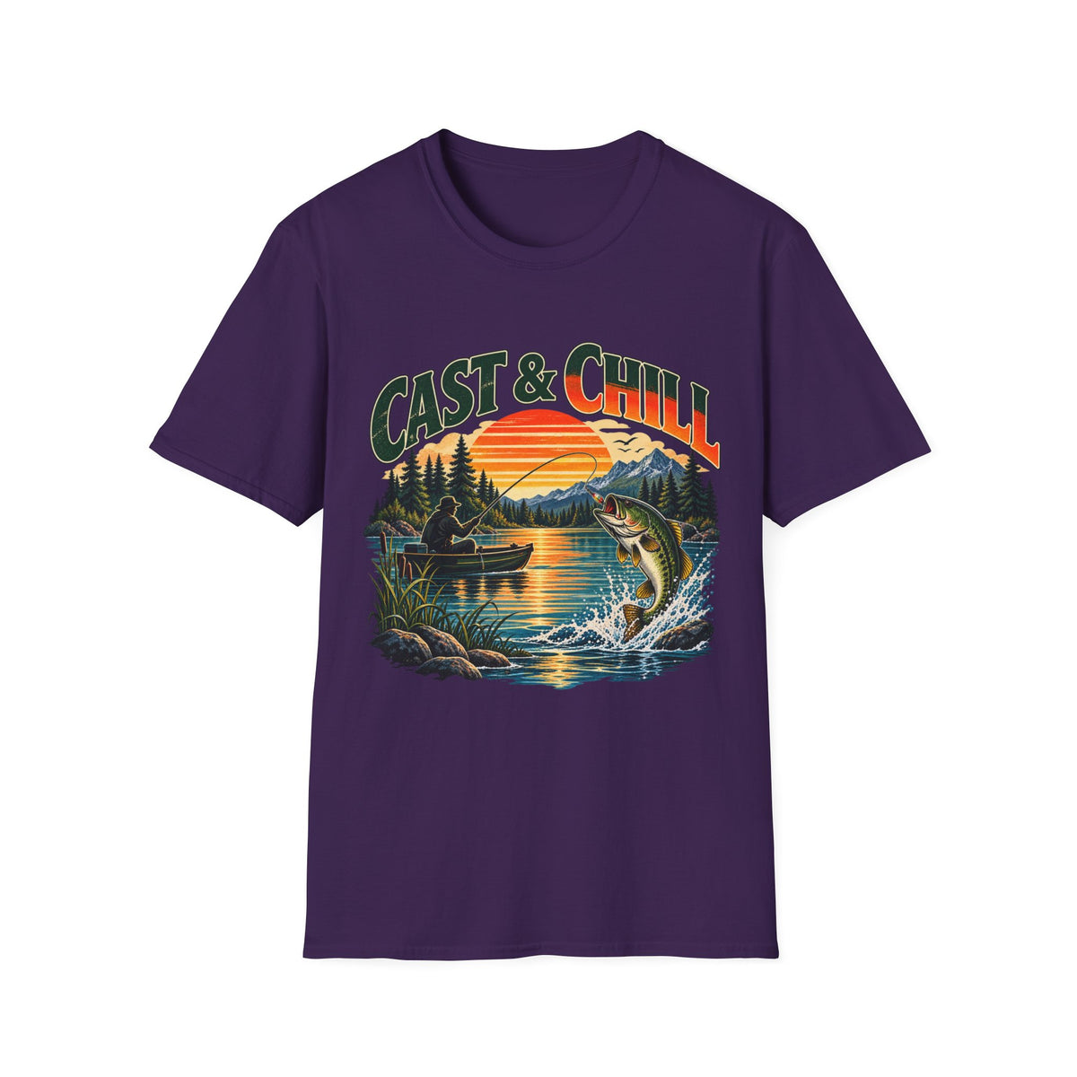 Cast & Chill Fishing T-Shirt – Vintage Angler Graphic Tee
