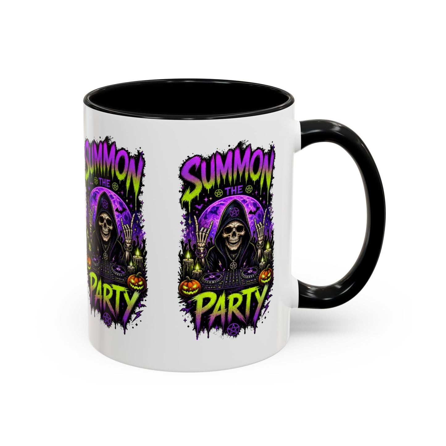 Summon the Party Halloween Accent Mug – Skeleton DJ Mug