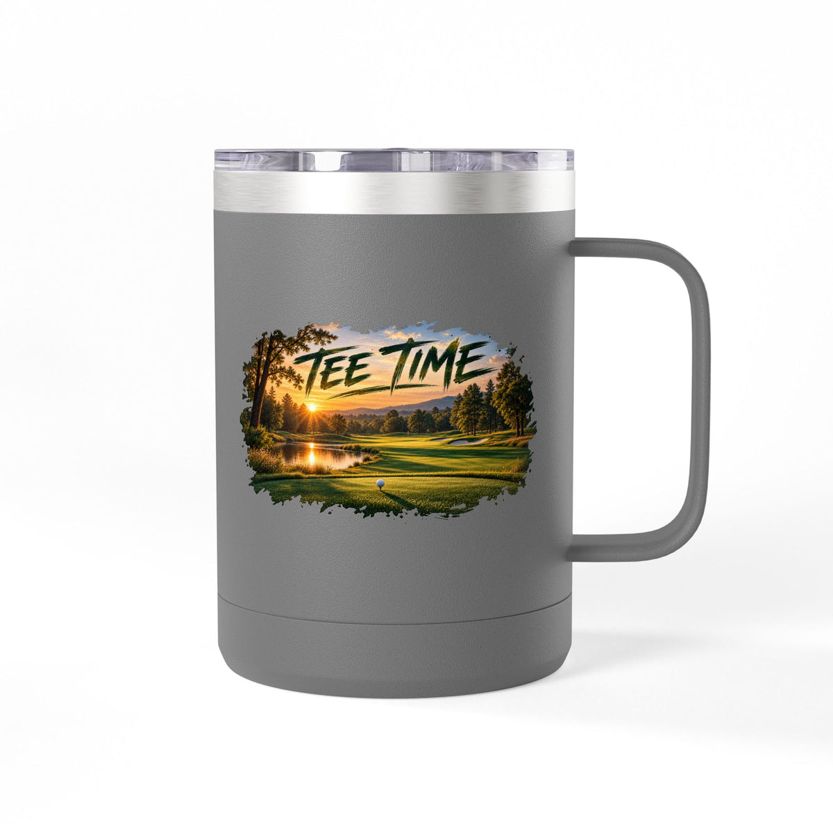 Tee Time Golf Insulated Mug – 15oz Stainless Steel Tumbler
