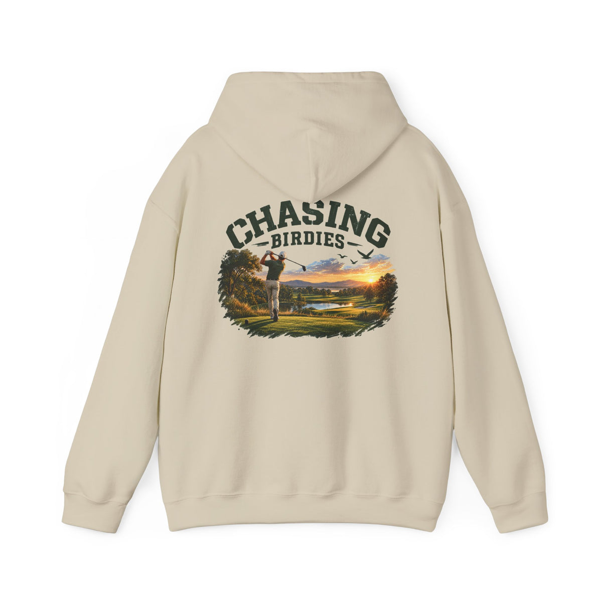 Chasing Birdies Golf Hoodie – Golfer Back Print Hoodie