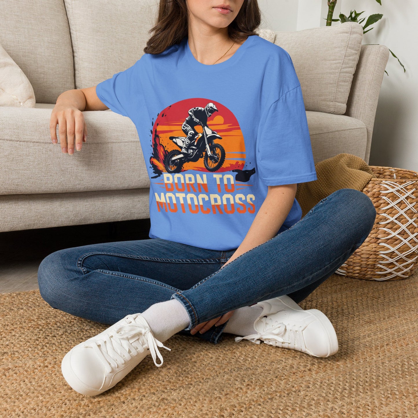 Born to Motocross Sunset T-Shirt - Dirt Bike Tee