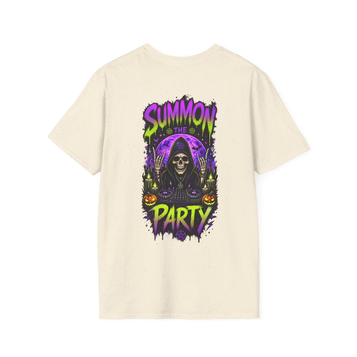 Summon The Party Halloween Unisex T-Shirt – Front & Back Print