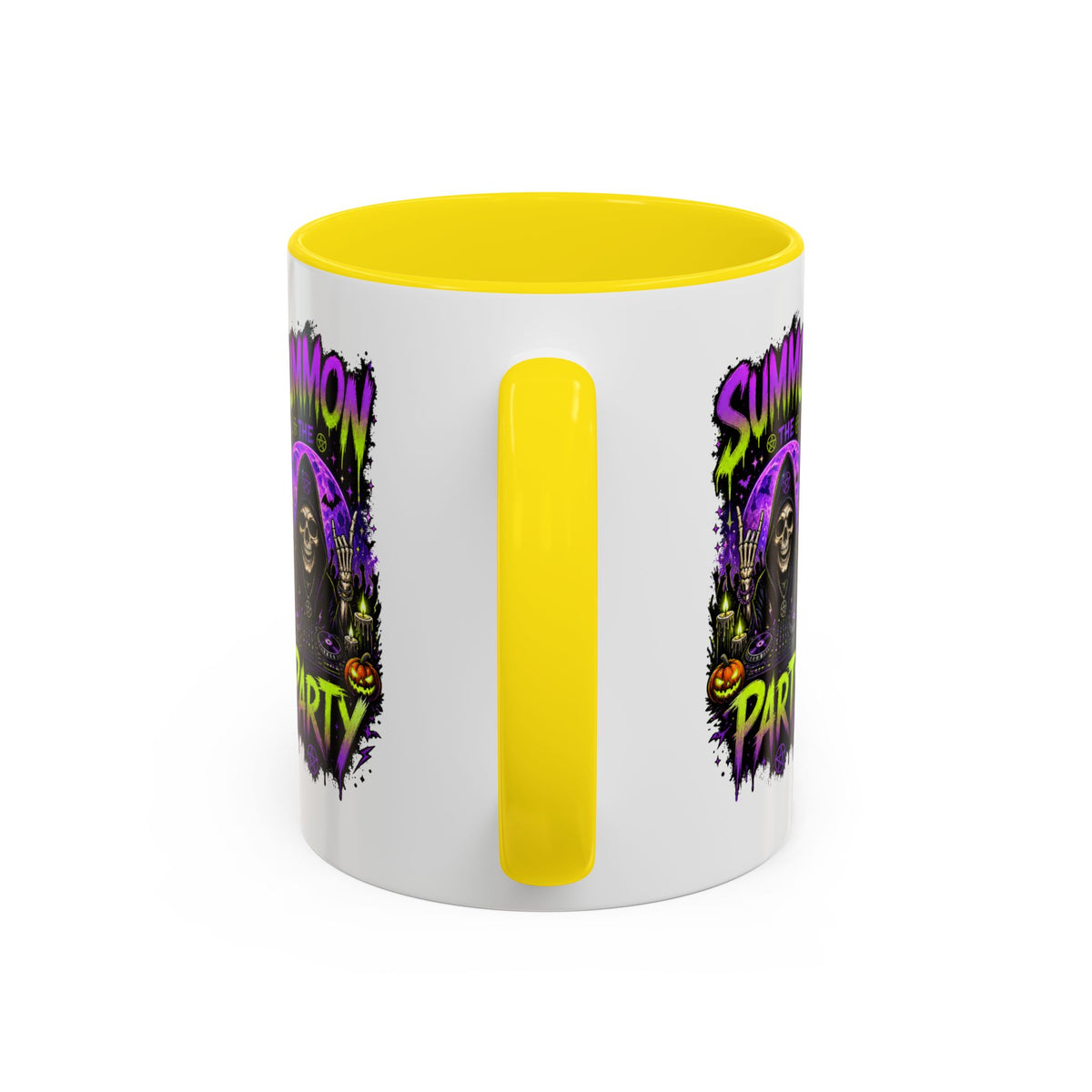 Summon the Party Halloween Accent Mug – Skeleton DJ Mug