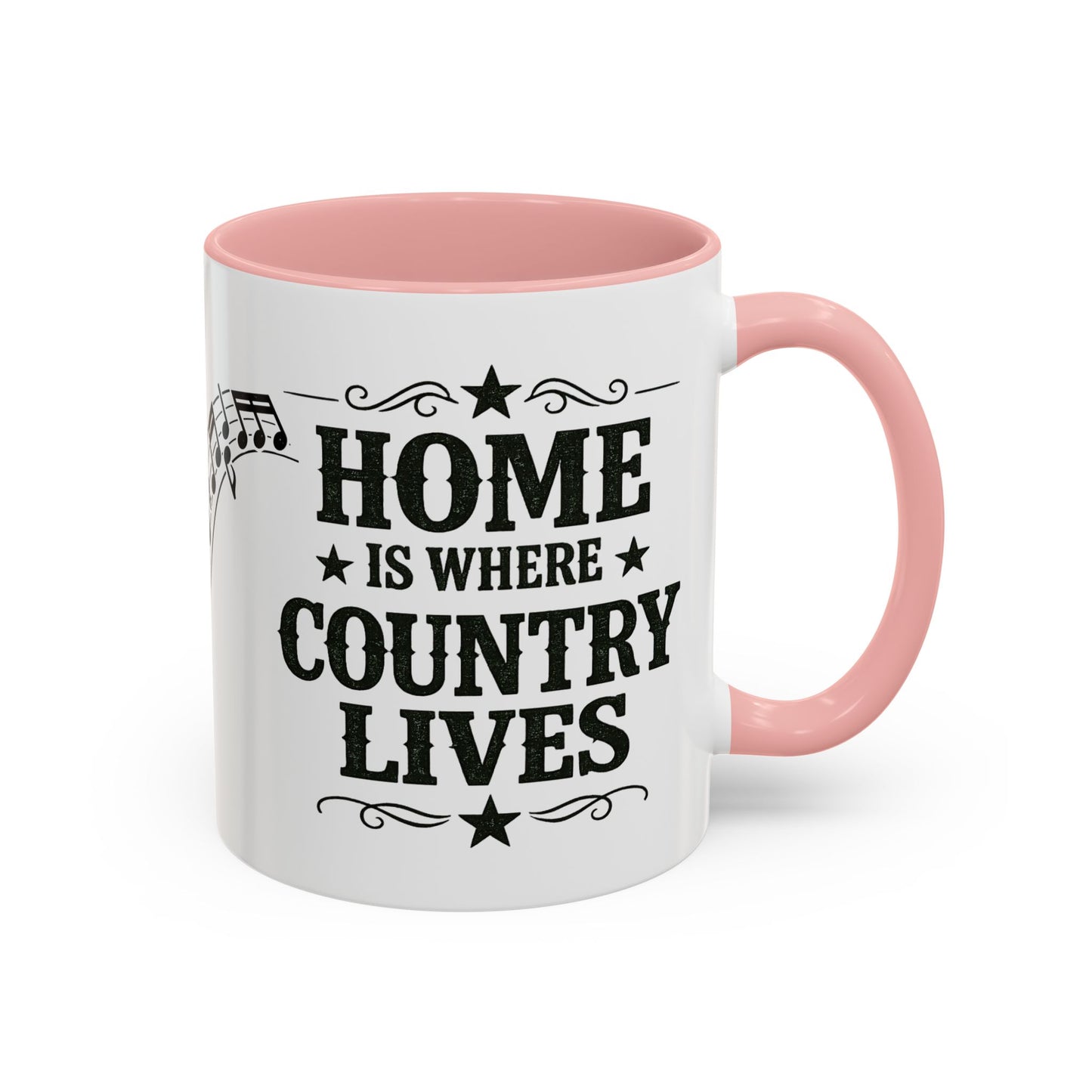 Home Is Where Country Lives Accent Mug – Country Music Mug