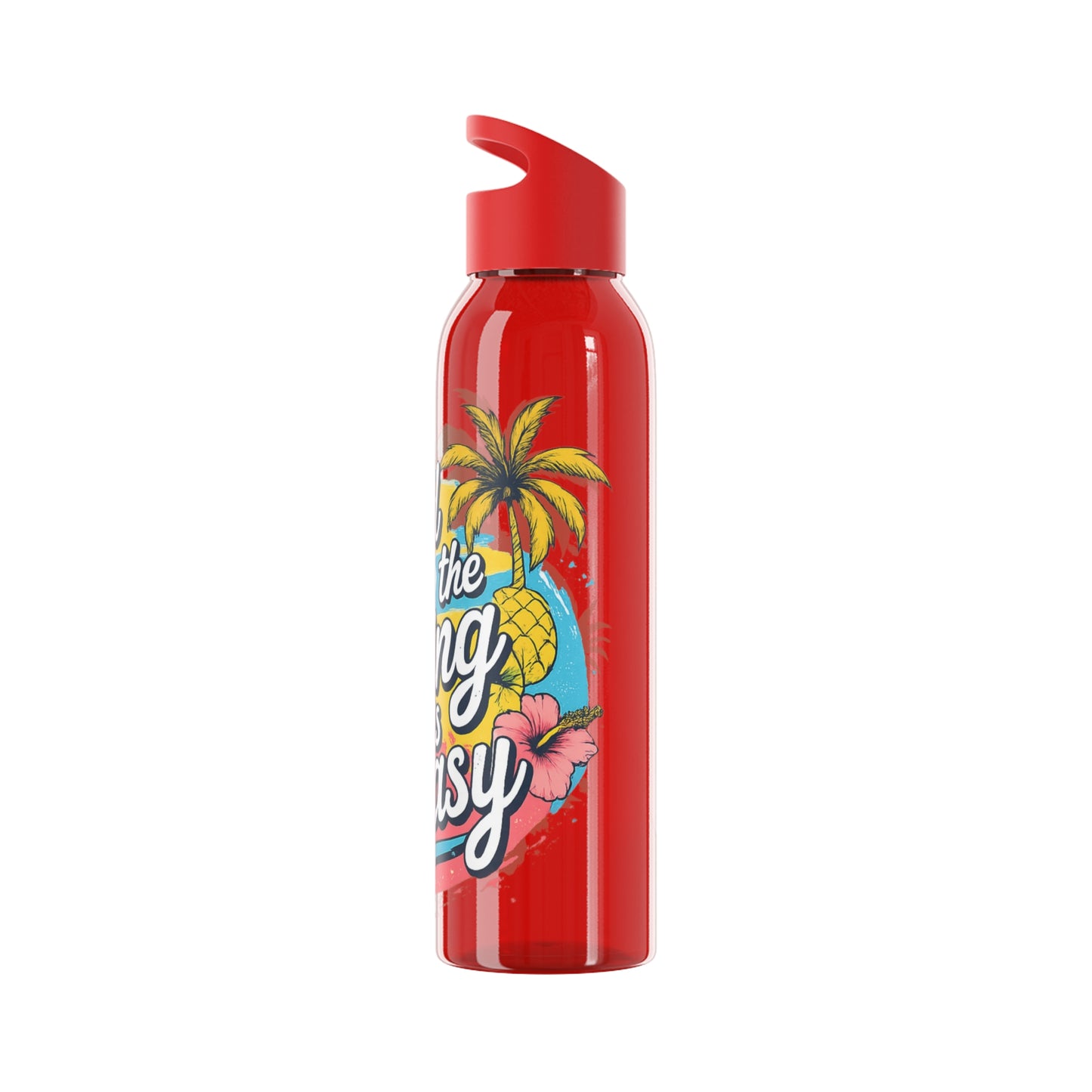 Easy Living Co       and the Living is Easy Tropical Reusable Water Bottle | Beach & Summer Sports Bottle