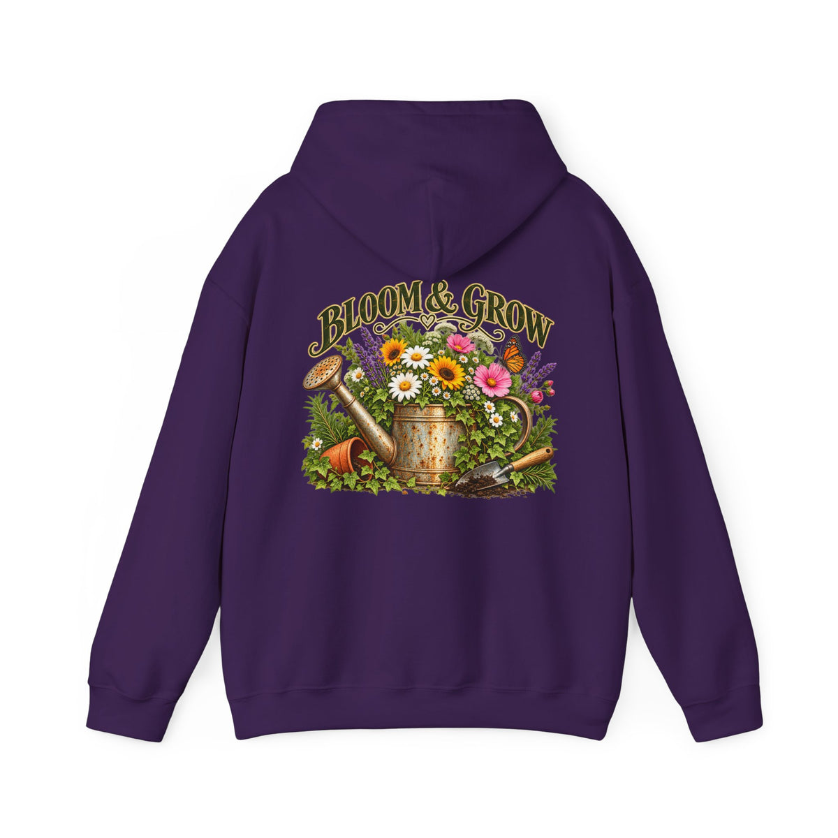 Bloom & Grow Vintage Garden – Back Print Hoodie