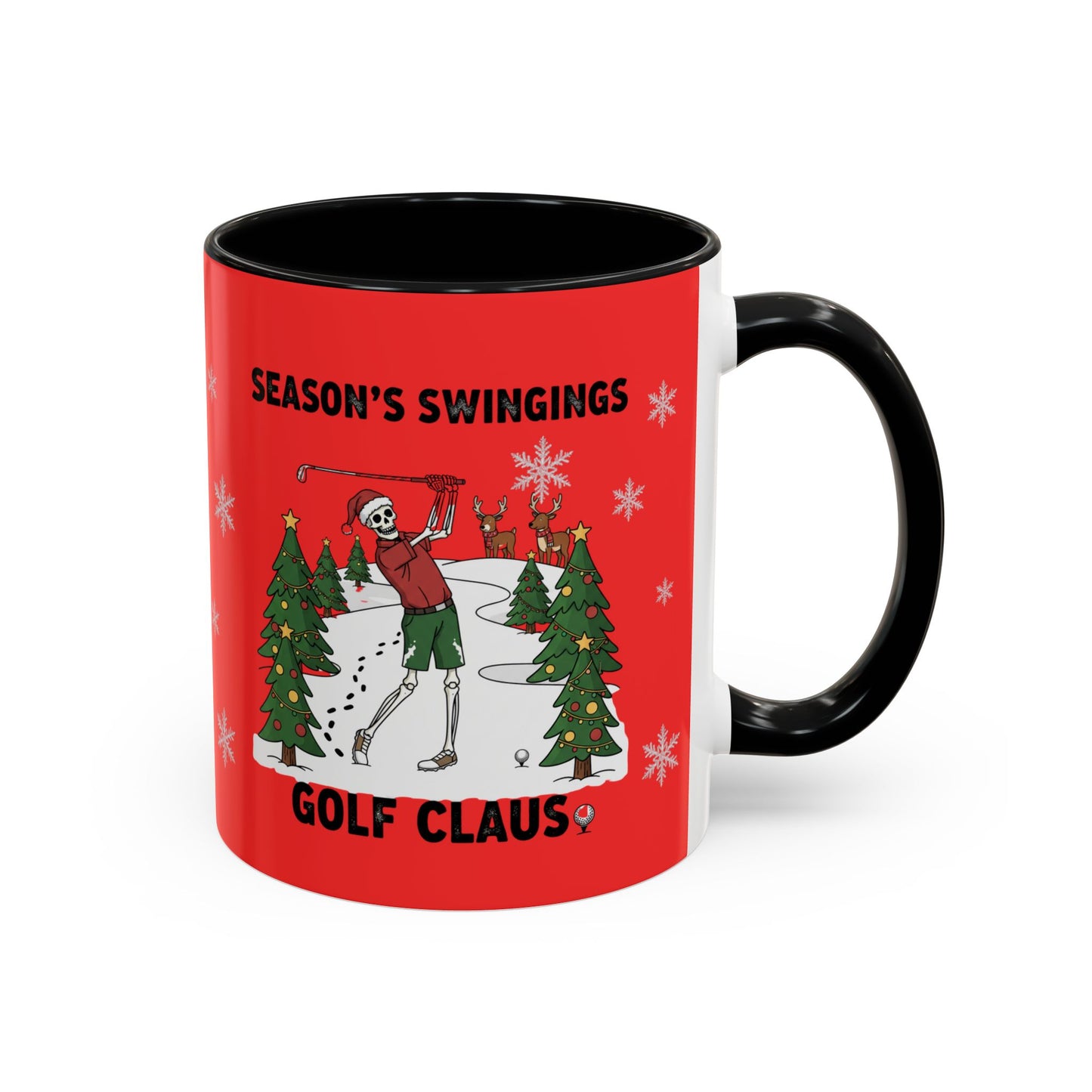Golf Claus Christmas Accent Mug – Season’s Swingings Golf Mug