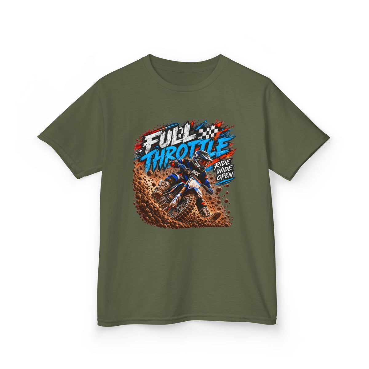 Full Throttle Youth T-Shirt – Kids Motocross Dirt Bike Tee