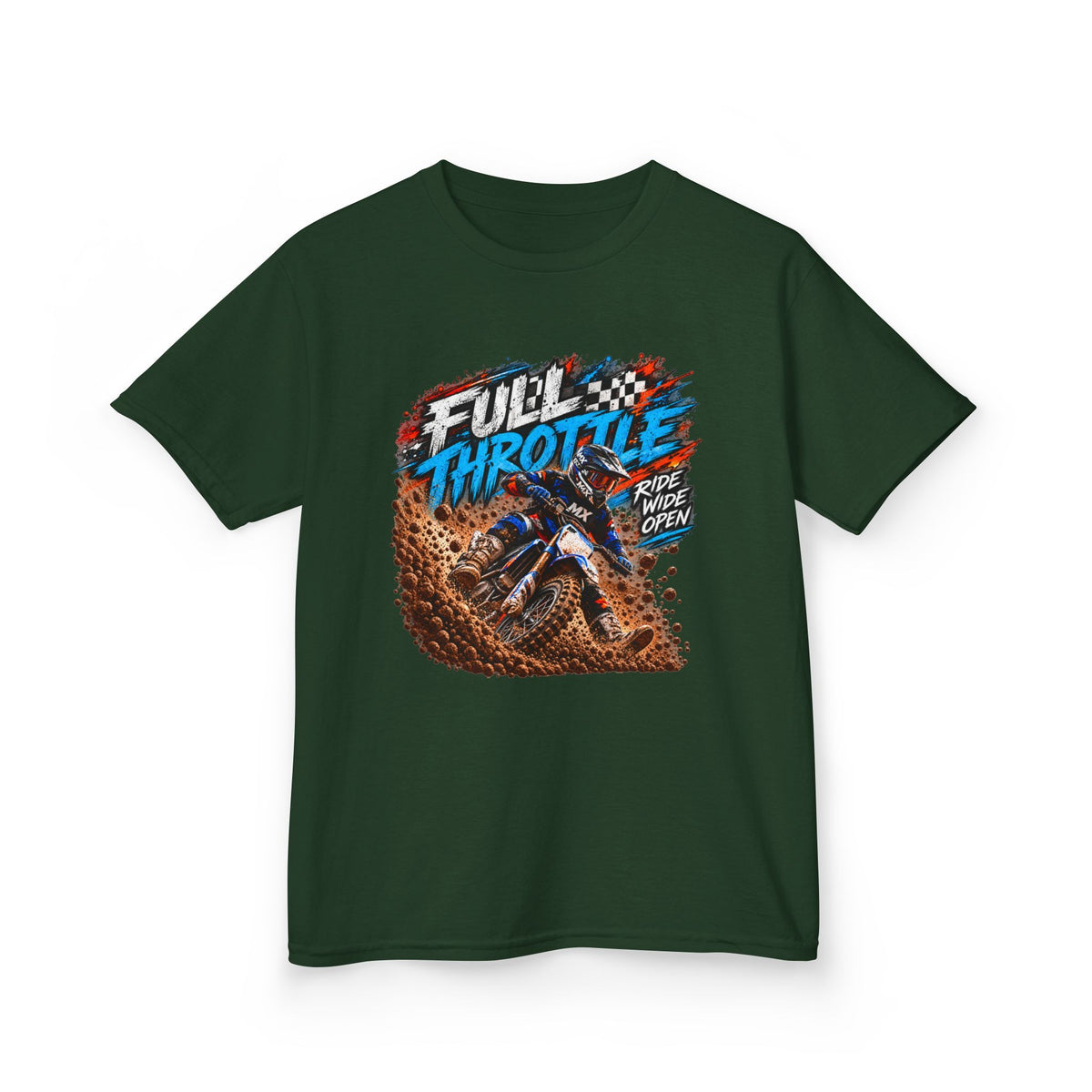Full Throttle Youth T-Shirt – Kids Motocross Dirt Bike Tee