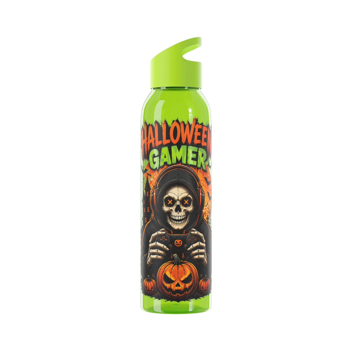 Halloween Gamer Water Bottle – Skull Gaming Bottle