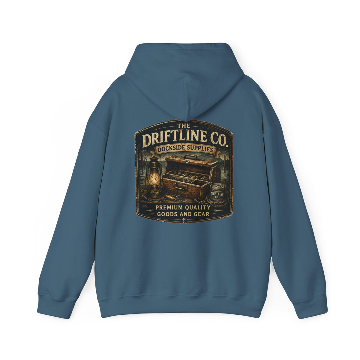 The Driftline Company – Dockside Supplies Indigo Blue Hoodie