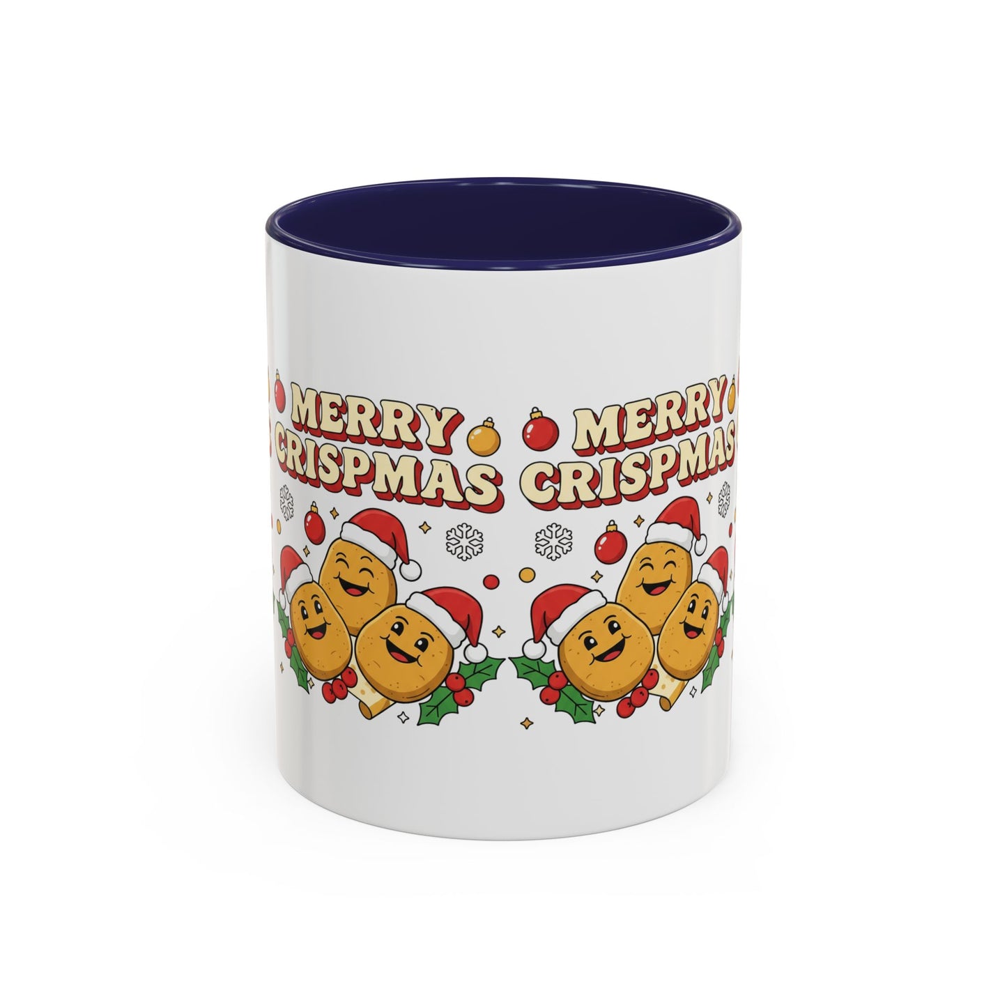 Merry Crispmas Christmas Accent Mug – Funny Festive Mug