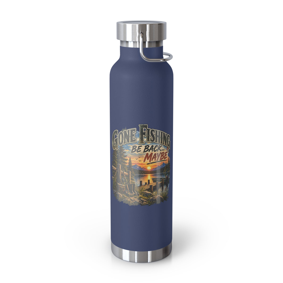 Gone Fishing, Be Back… Maybe Insulated Flask – Vintage Fishing Flask