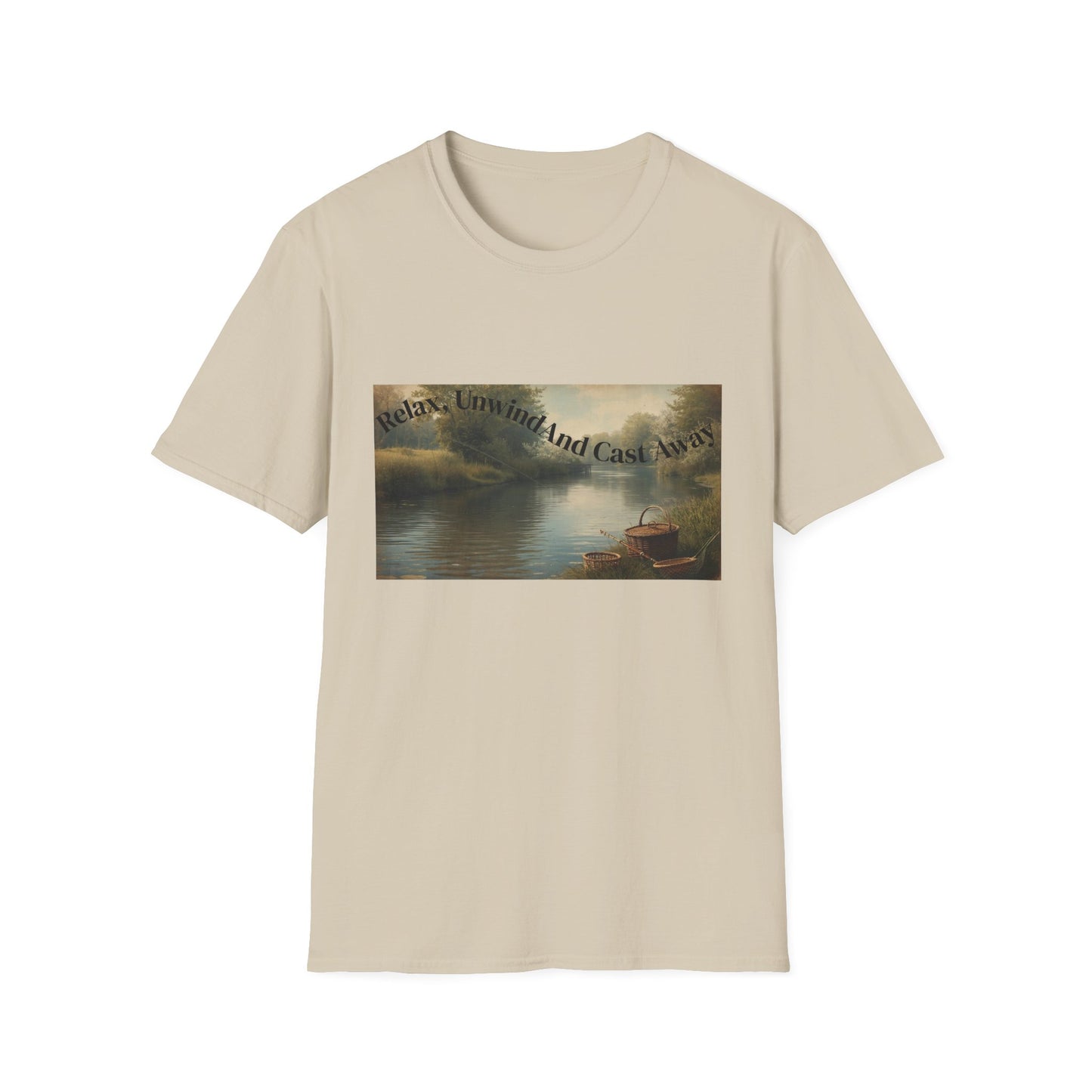 Relax, Unwind, and Cast Away Unisex T-Shirt - Perfect for Nature and Angling Enthusiasts, Gifts for Friends, Casual Wear, Outdoor Adventures