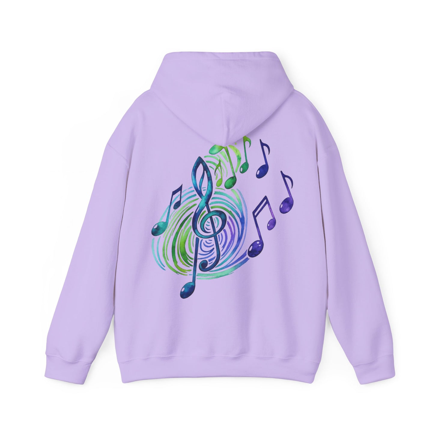 Music Note Hoodie Colorful Treble Clef Graphic Pullover