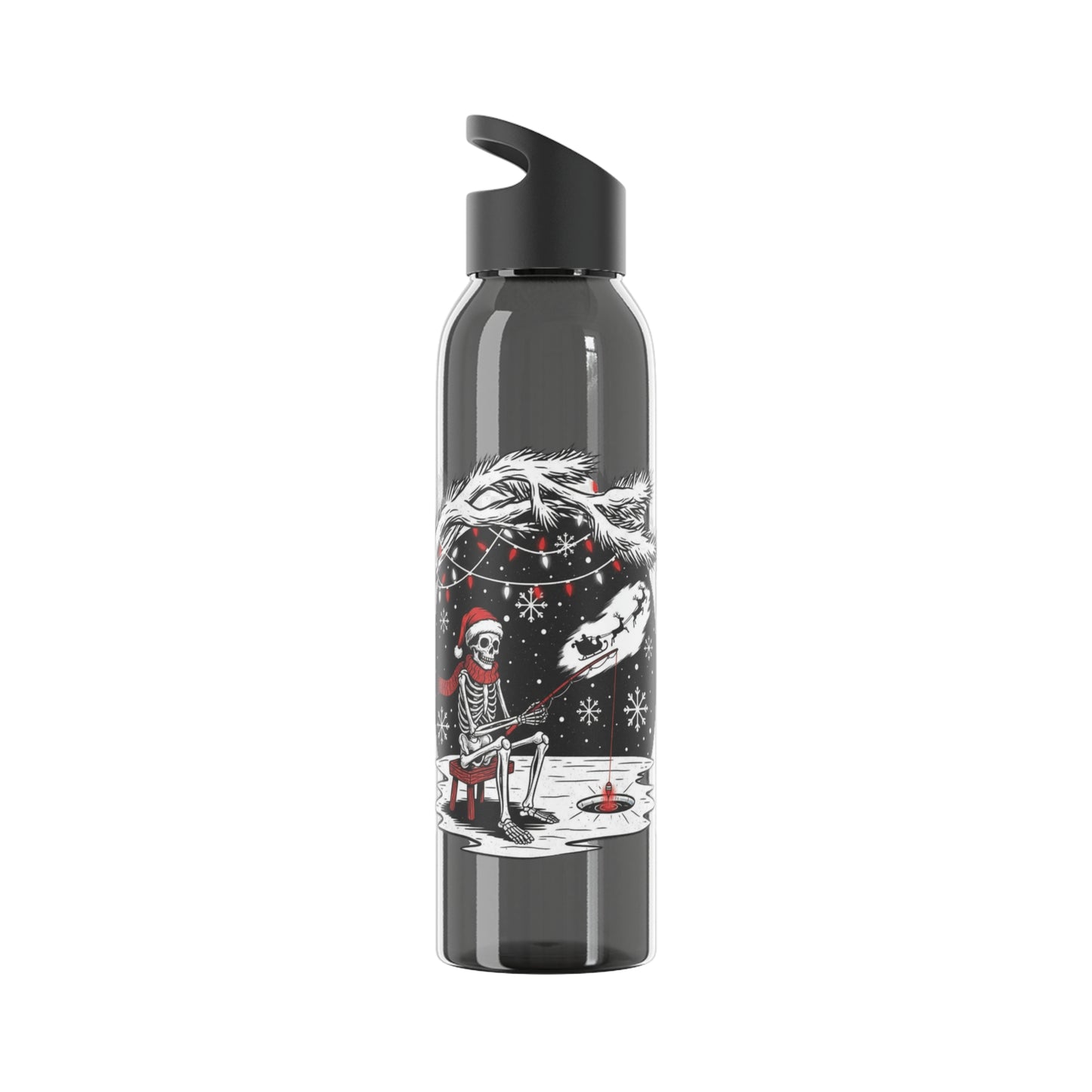Merry Fishing Christmas Water Bottle – Skeleton Fishing Bottle