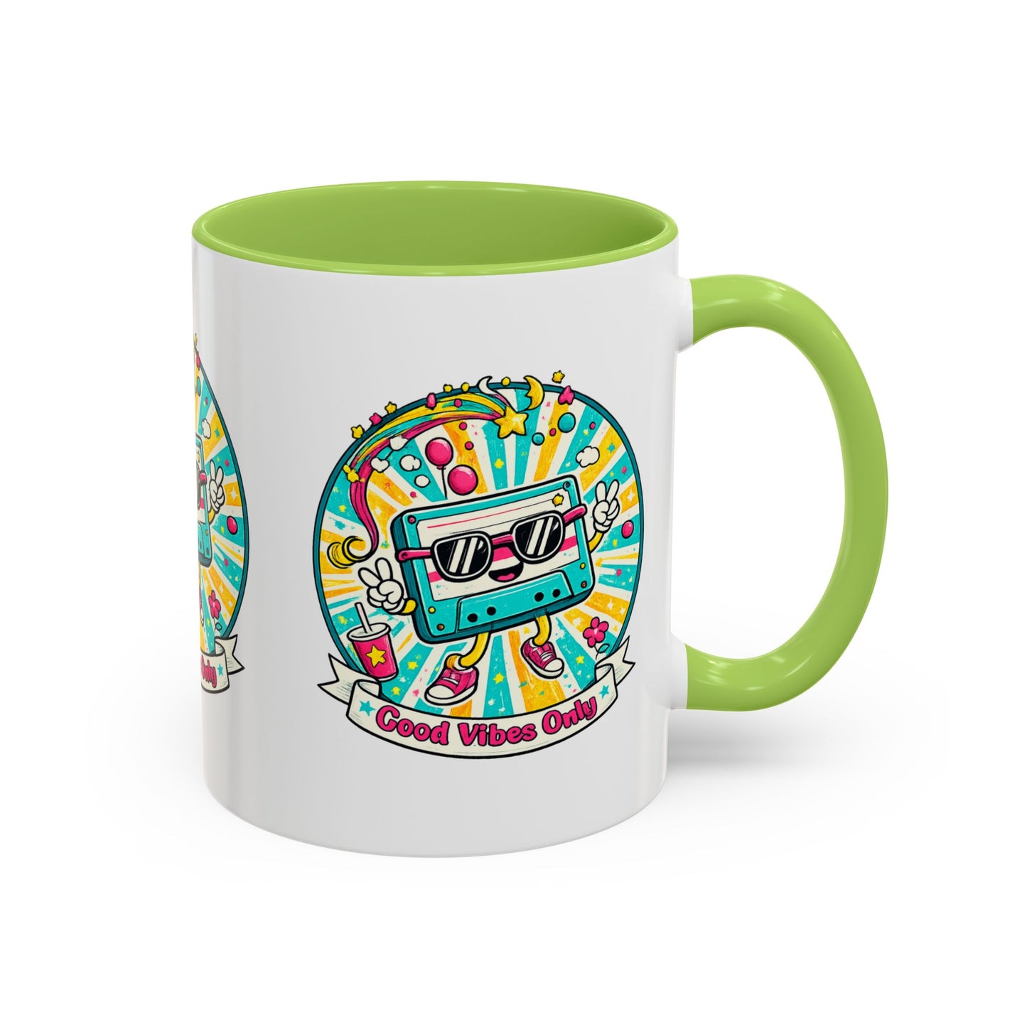 Retro Good Vibes Accent Mug