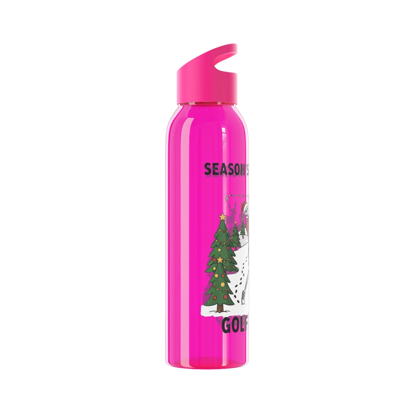 Golf Claus Christmas Golf Water Bottle – Season’s Swinging