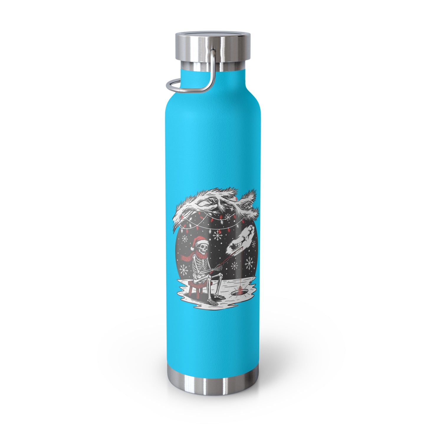 Merry Fishing Christmas Insulated Flask – Festive Fishing Bottle