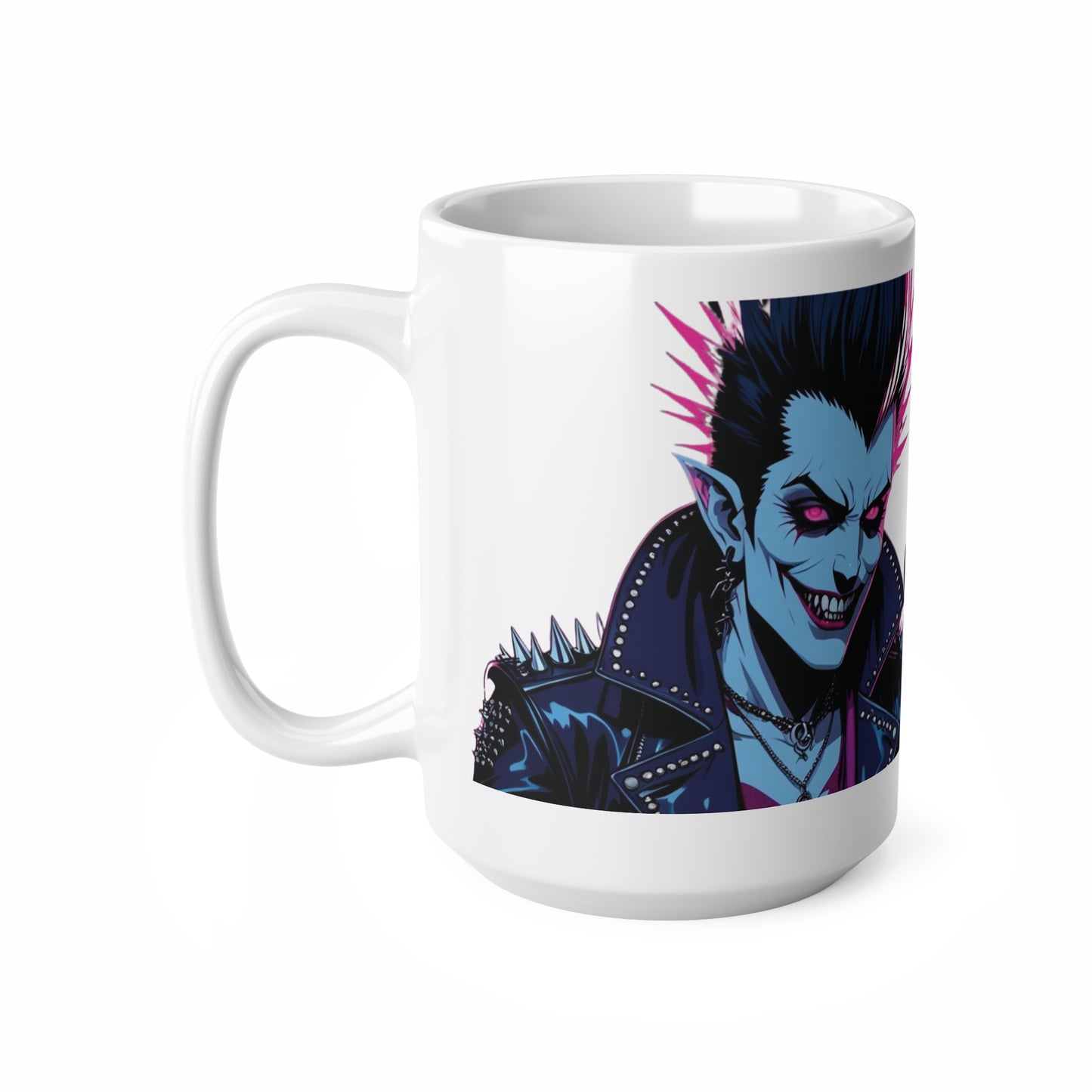 Rock & Roll Monster Coffee Mug - 11oz, 15oz, Punk Rock Gift, Halloween Decor, Music Lover's Drinkware, Gift for Him/Her