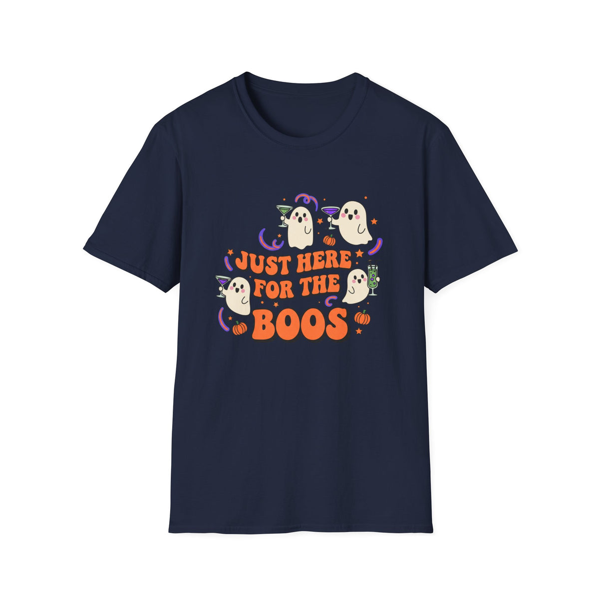 Just Here for the Boos Halloween T-Shirt – Unisex Ghost Tee