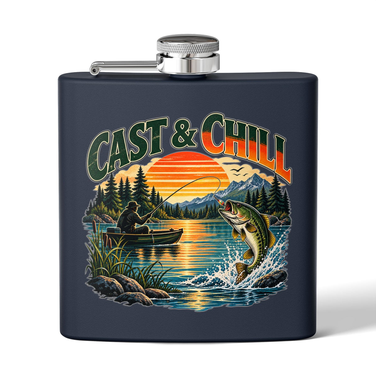 Cast & Chill Hip Flask – Vintage Fishing Flask