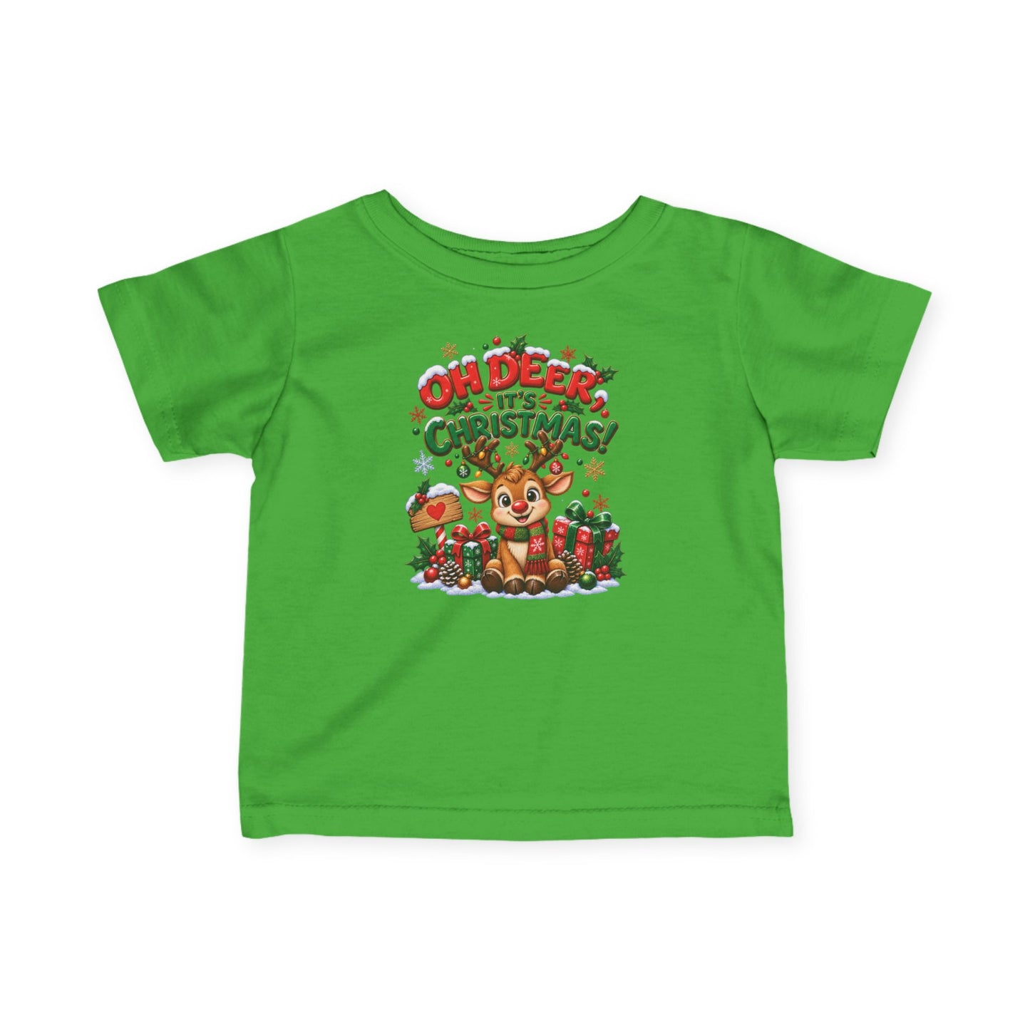 Oh Deer, It’s Christmas! Infant Christmas T-Shirt – Reindeer Tee