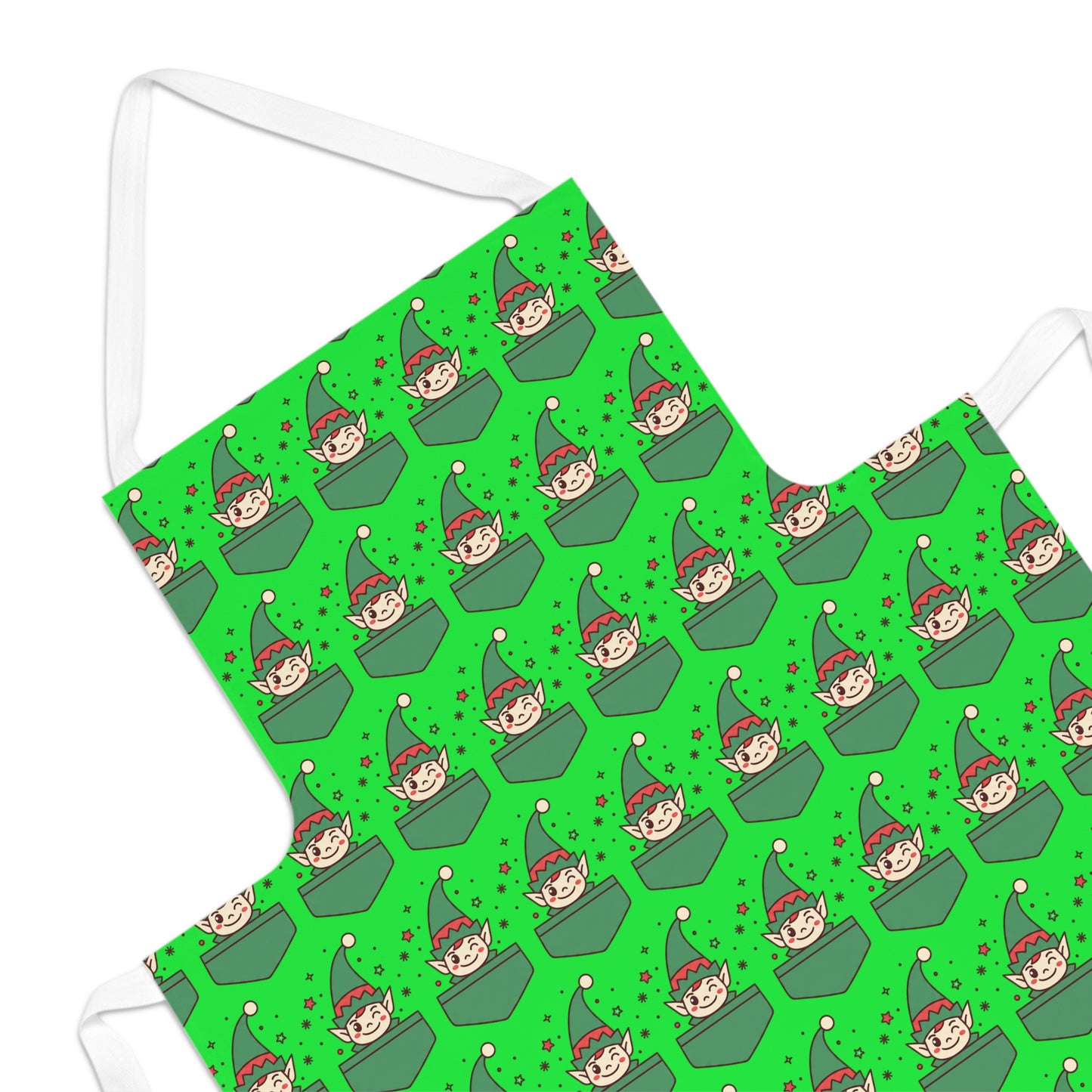 Christmas Elf Pattern Apron