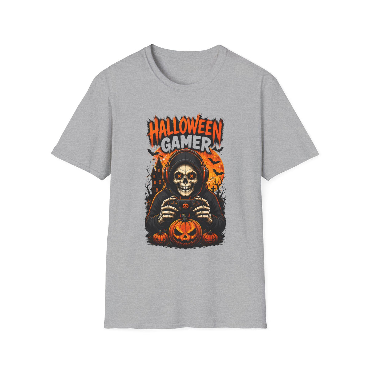 Halloween Gamer T-Shirt – Skull Gaming Halloween Tee