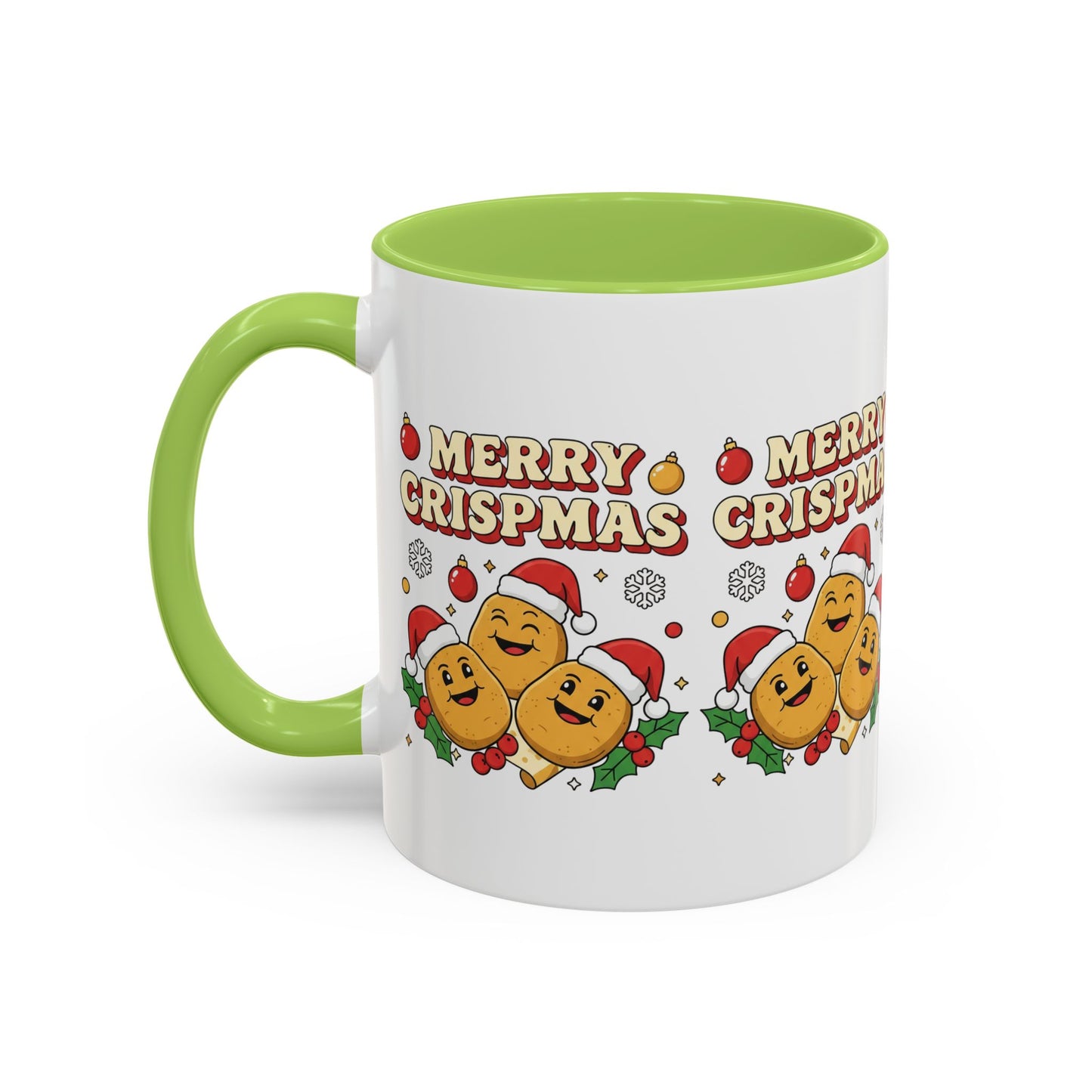 Merry Crispmas Christmas Accent Mug – Funny Festive Mug