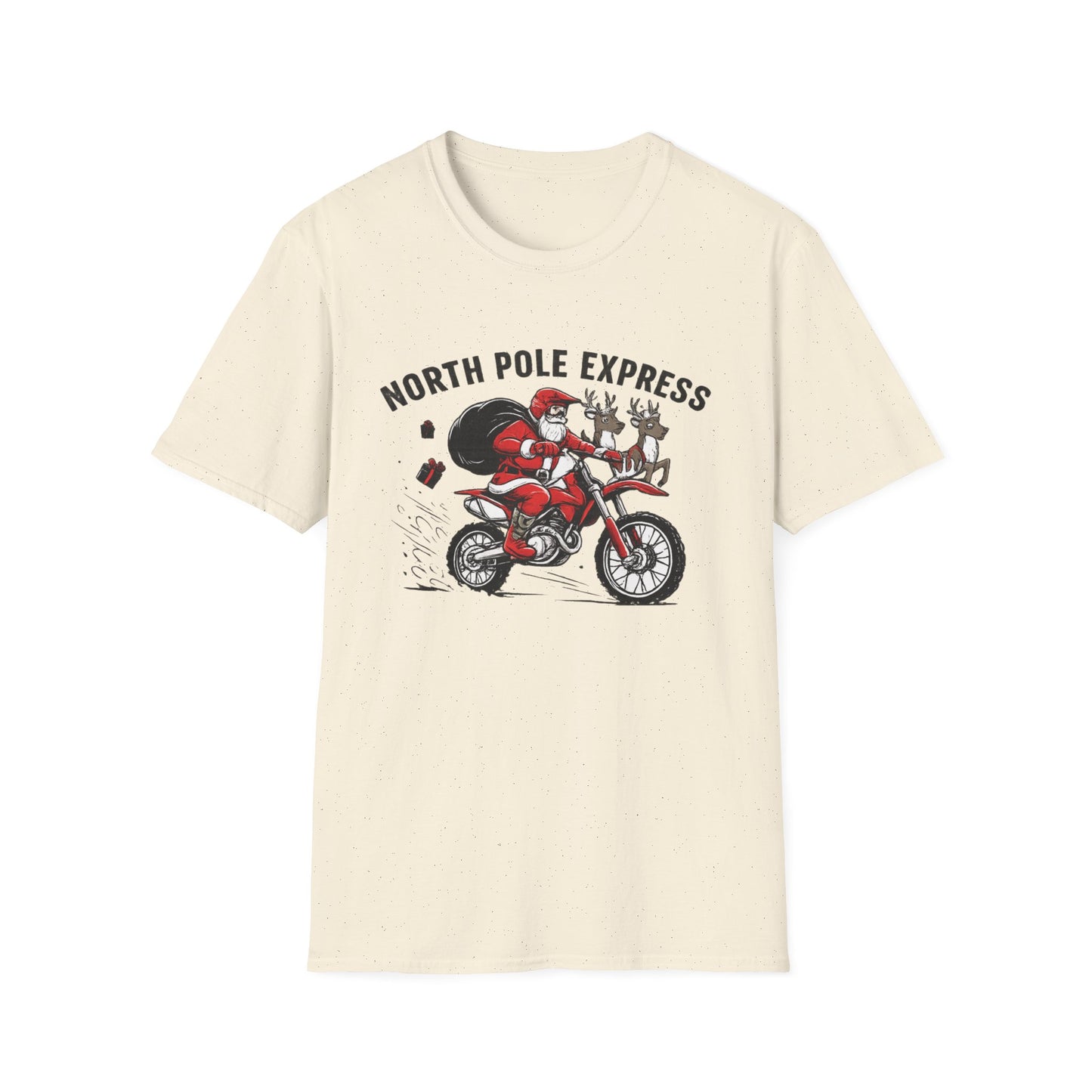 North Pole Express Motocross Christmas T-Shirt