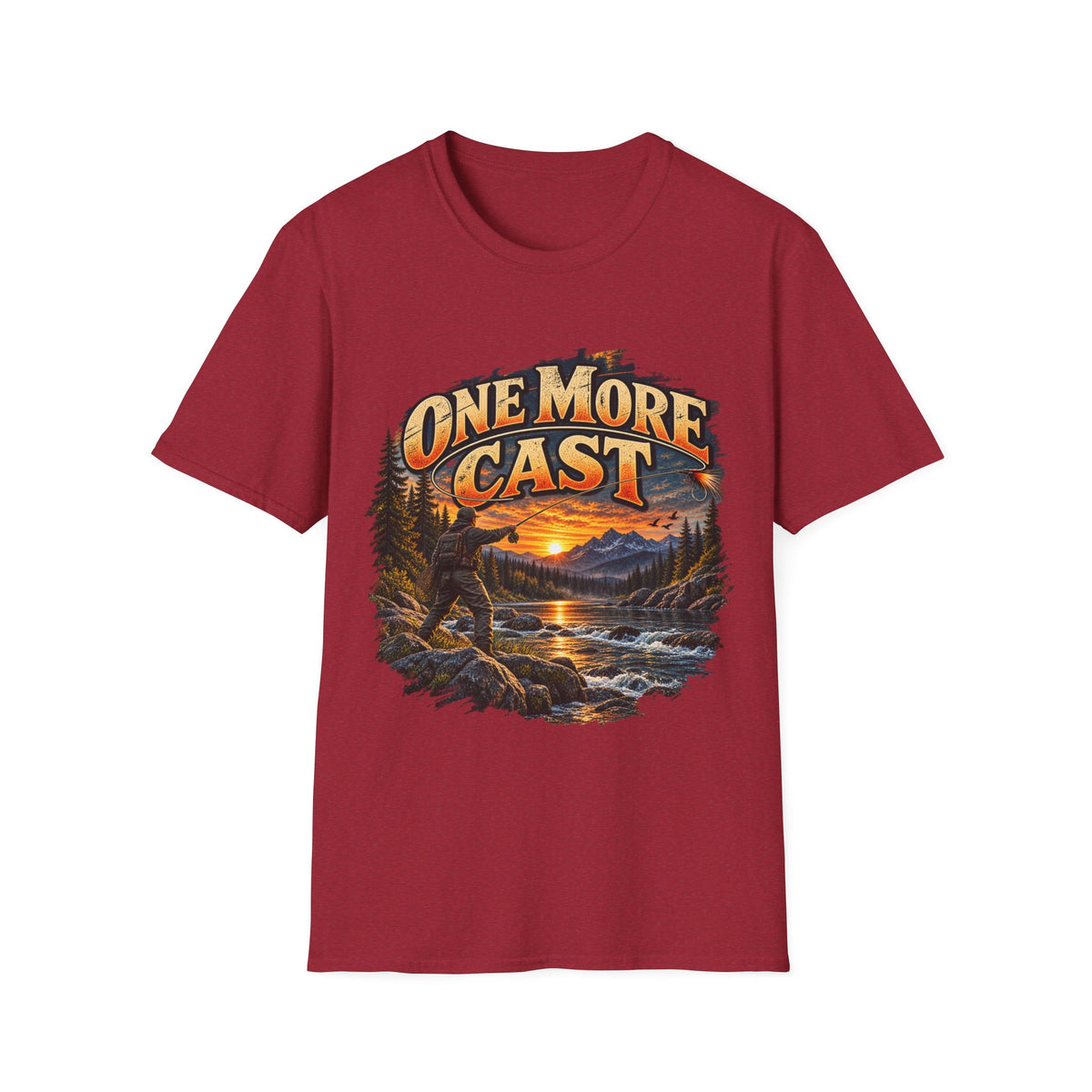One More Cast Fishing T-Shirt – Vintage Angler Graphic Tee