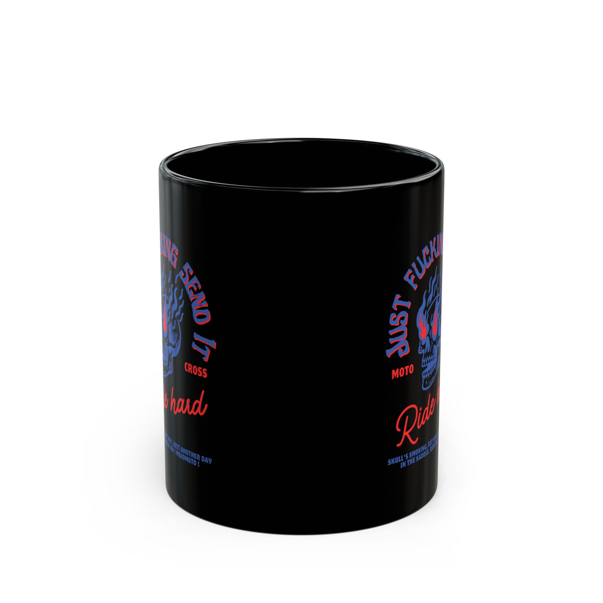 Ride Hard Motocross Tasse Schwarz – Dirtbike-Kaffeetasse
