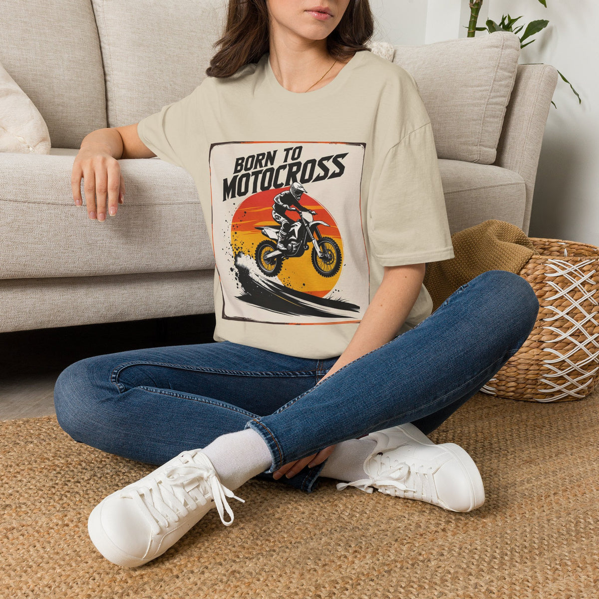 Born to Motocross Sunset Vintage T-shirt