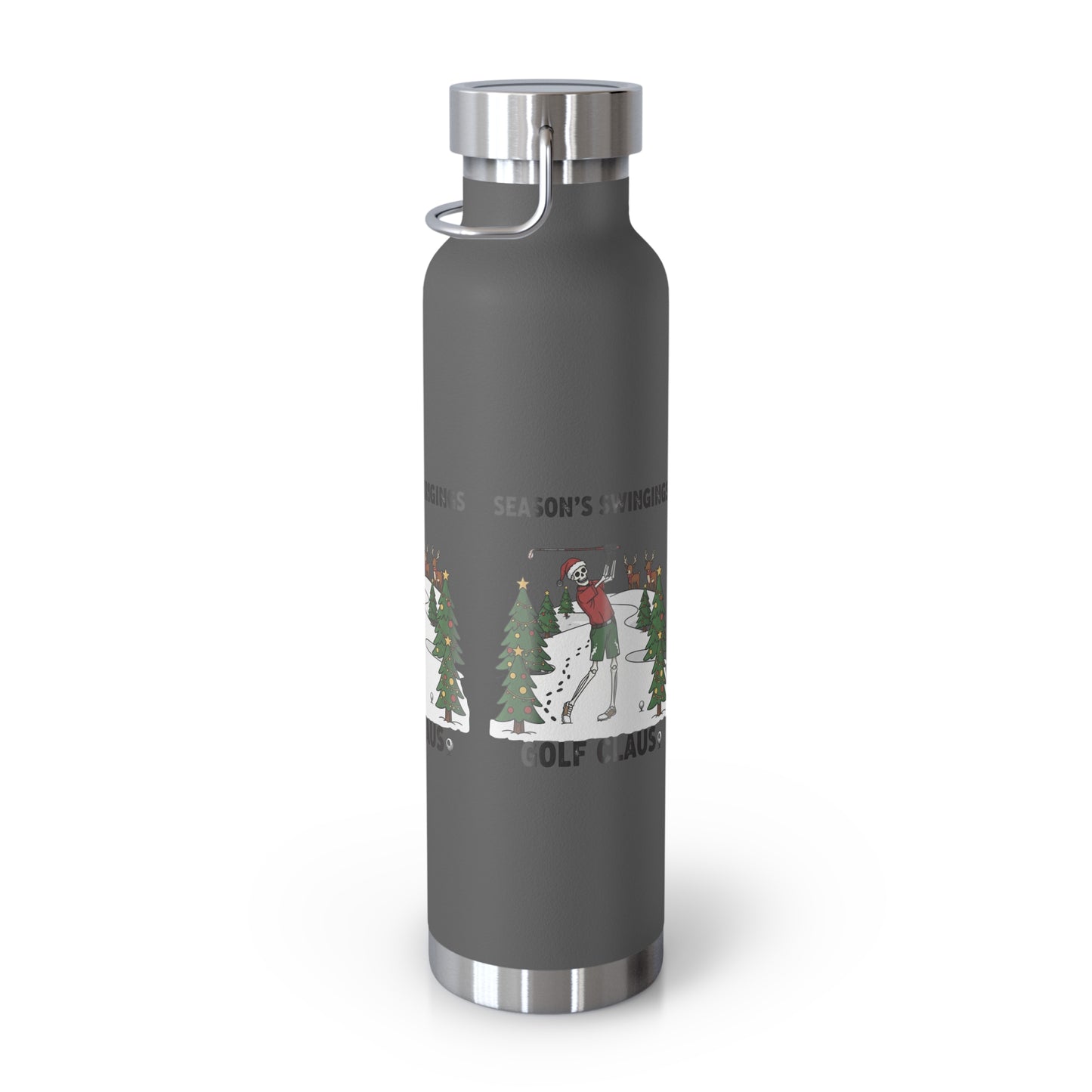 Golf Claus Insulated Flask – Season’s Swingings Christmas Golf Bottle