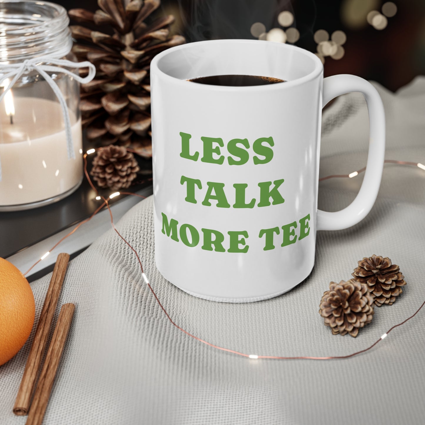 Golf-Themed Mug - Perfect Gift for Golf Lovers, Less Talk More Golf, 11oz 15oz Ceramic Cup, Sports Enthusiast Kitchenware