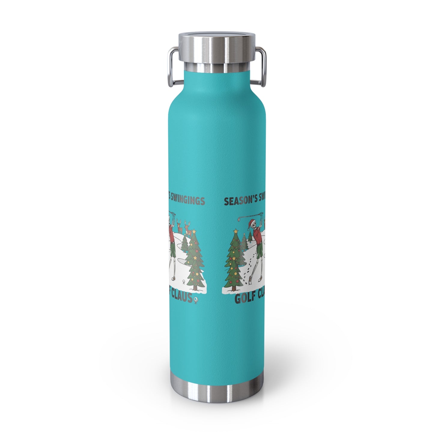 Golf Claus Insulated Flask – Season’s Swingings Christmas Golf Bottle