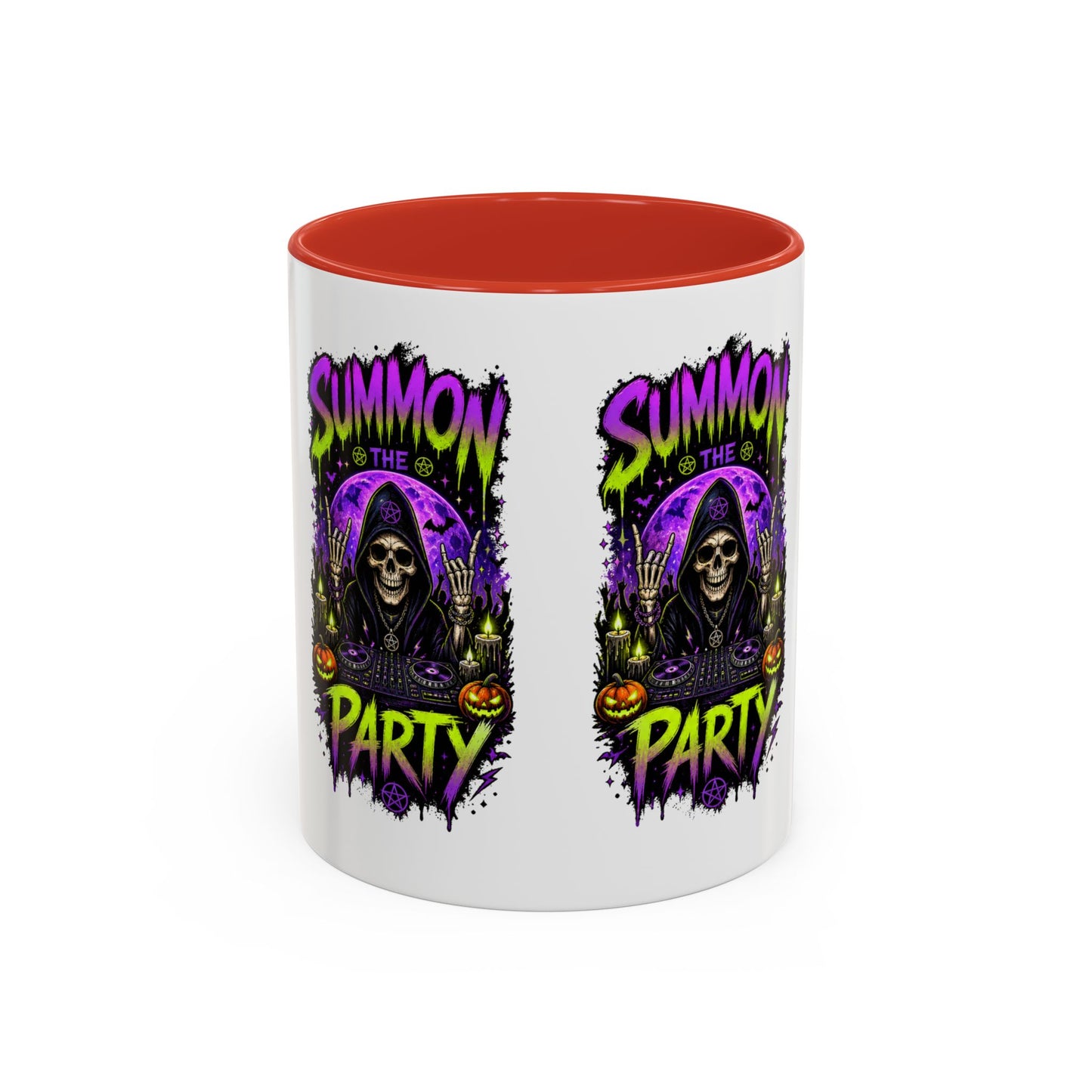 Summon the Party Halloween Accent Mug – Skeleton DJ Mug